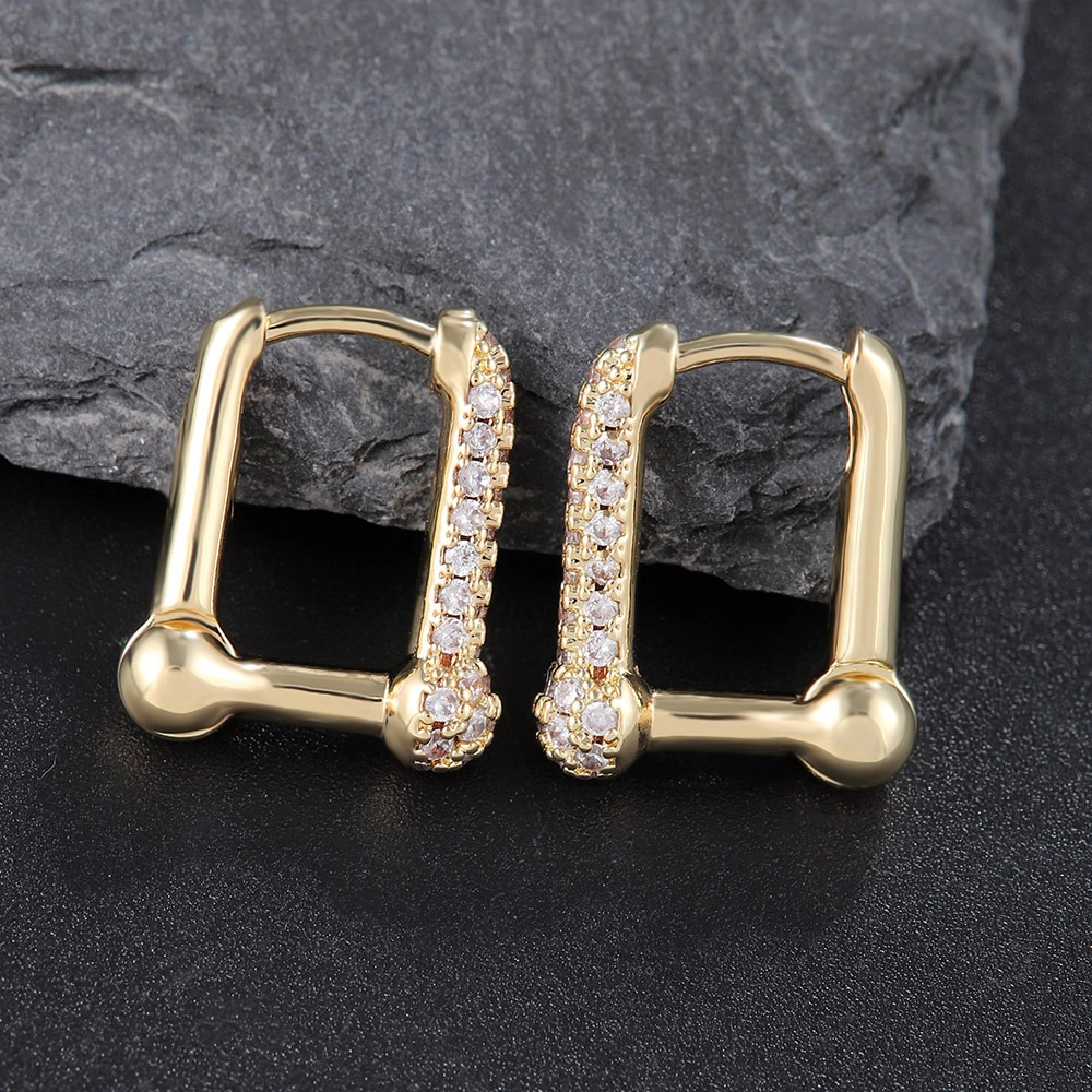 U-Shape Huggie Hoop Earrings for Women