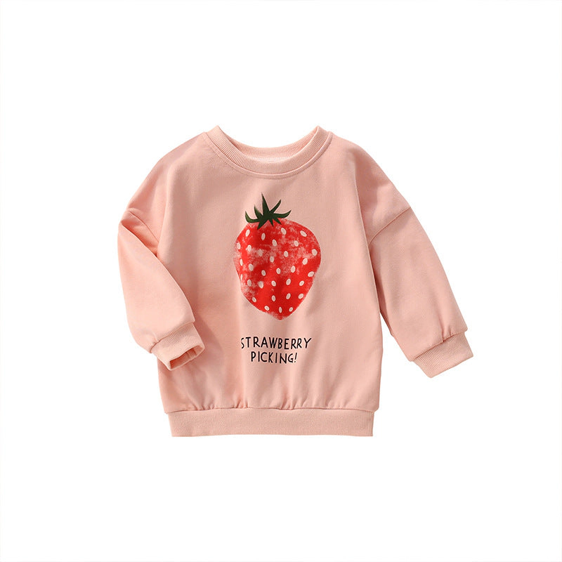 MyKids-USA Baby Girl Flower Print Pattern Solid Color Beautiful Hoodies