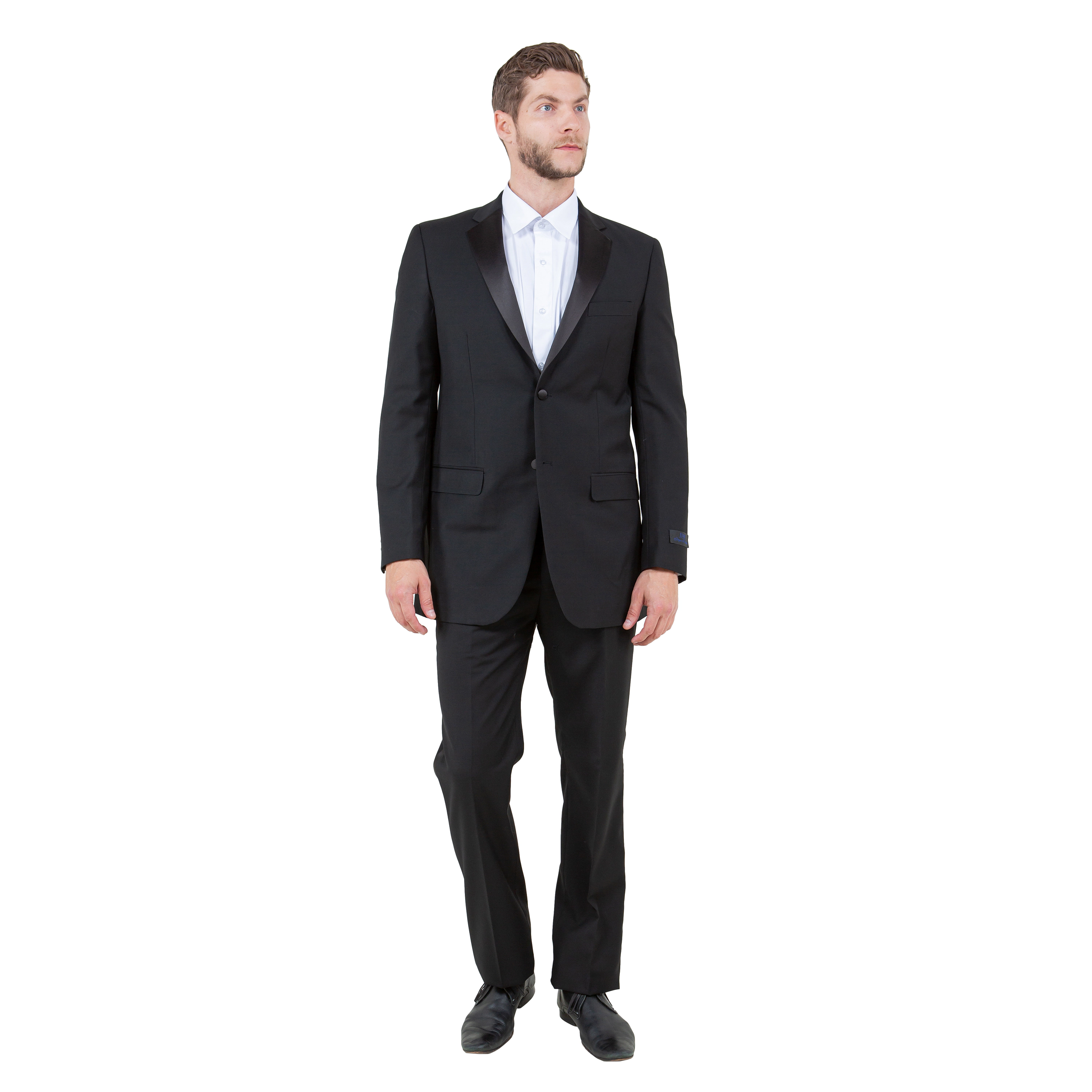 Bryan Michaels Mens 2pc Tuxedo Set w/ Satin Notch Lapel, Slim Fit