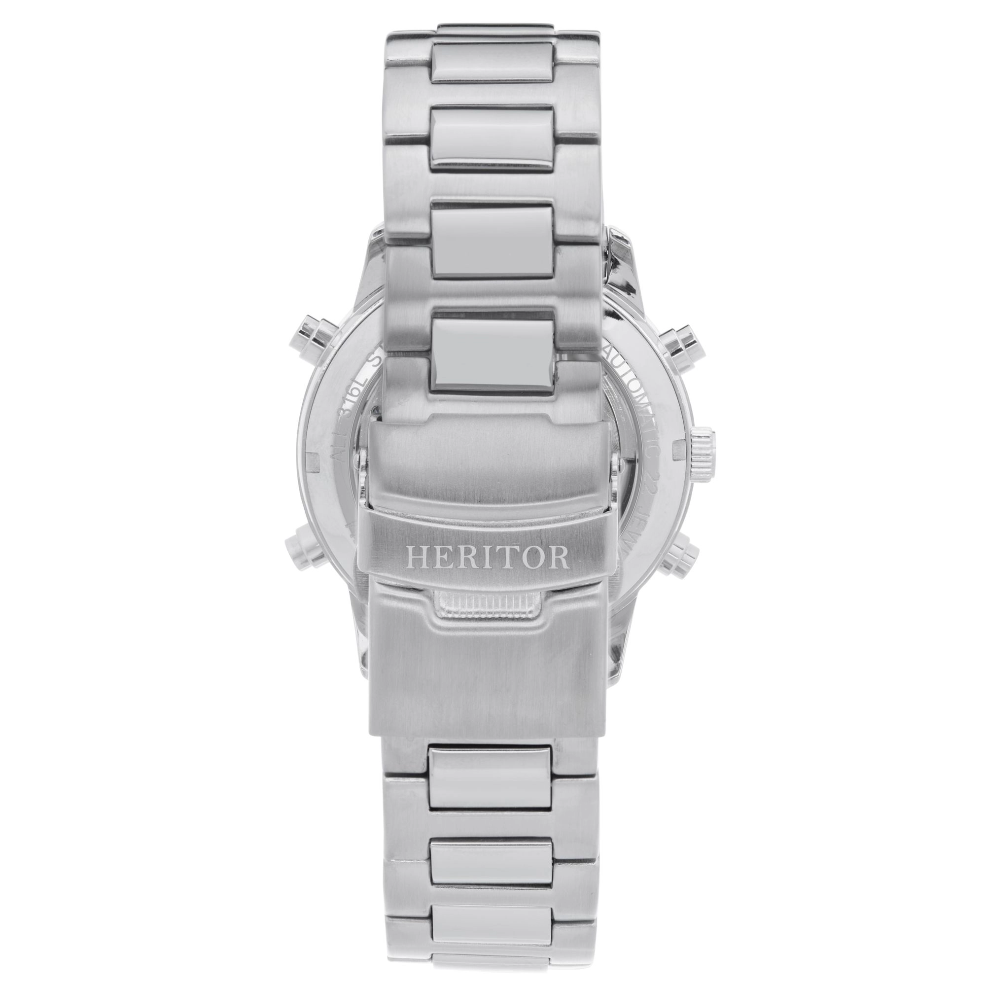 Heritor Automatic Wilhelm Semi-Skeleton Bracelet Watch w/Day/Date