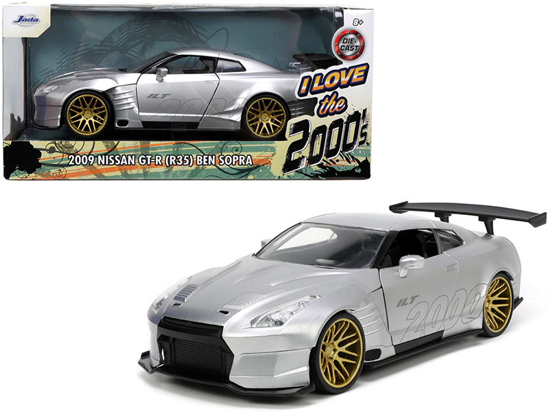 Jada 2009 Nissan GT-R (R35) Ben Sopra Silver "I Love the 2000's" Series 1/24 Diecast Model Car by Jada