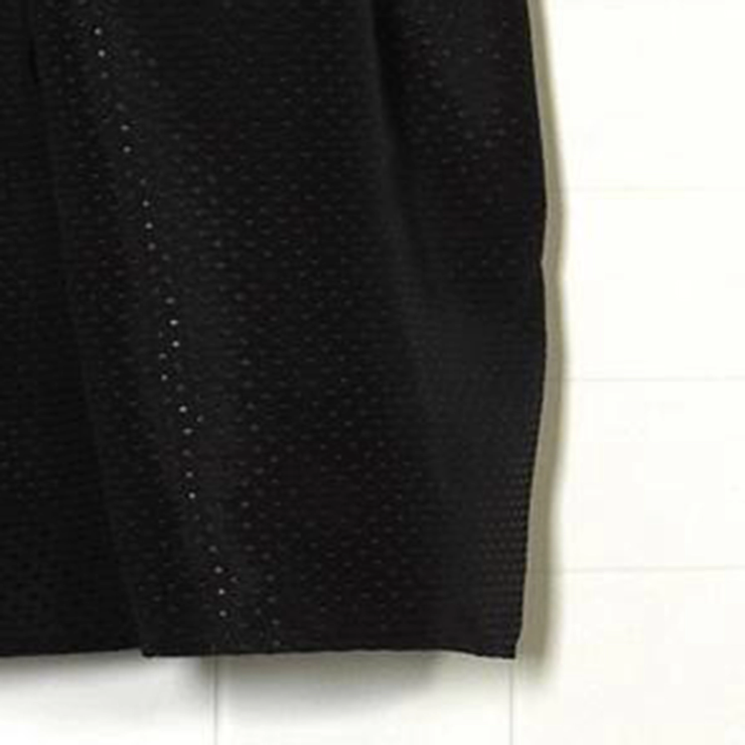 Carnation Home Fashions Lauren DiamondPiqued 100% Polyester Window Curtain Black 34x54