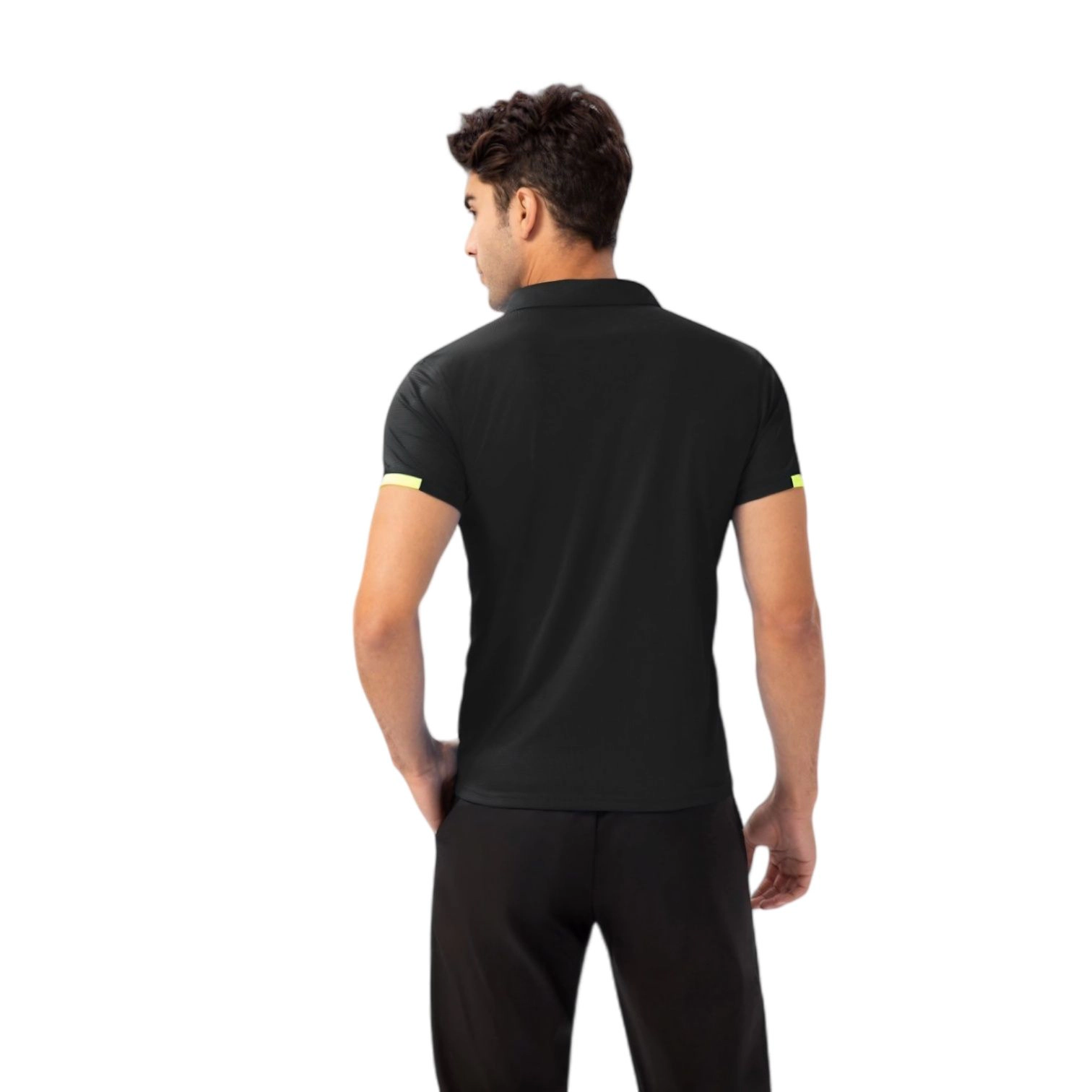 Anna-Kaci Men's Athletic Fit Polo Shirt with Contrast Collar and Moisture-Wicking Stretch Fabric