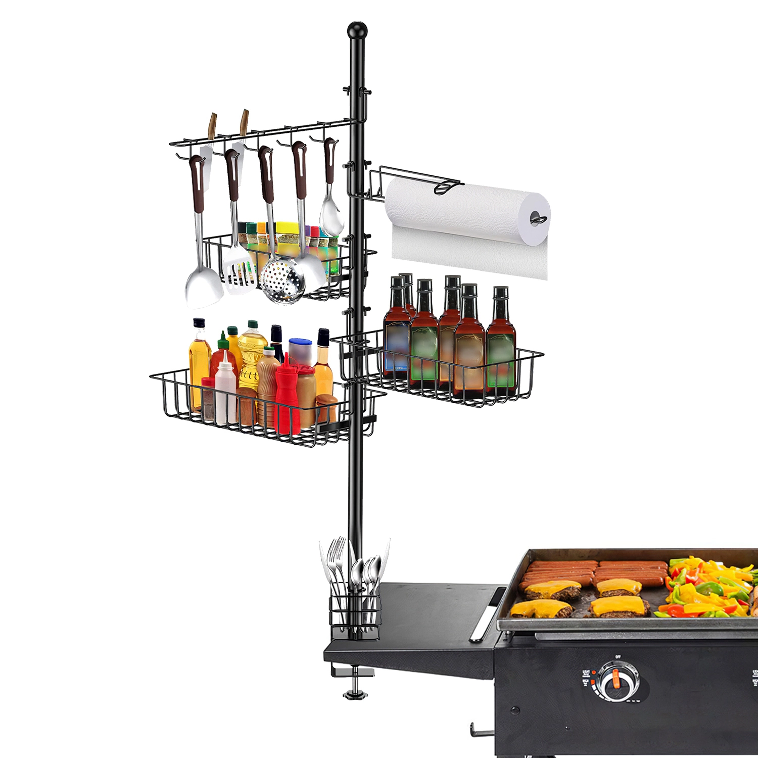 GBruno Steel Griddle Caddy With Paper Towel Holder