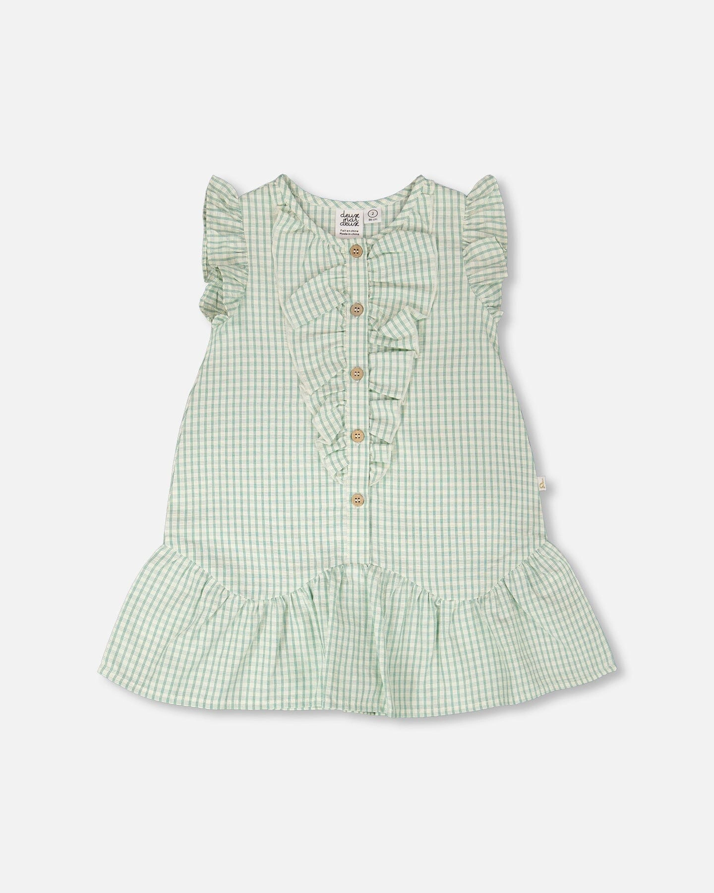 Deux par Deux Girls Plaid Poplin Dress