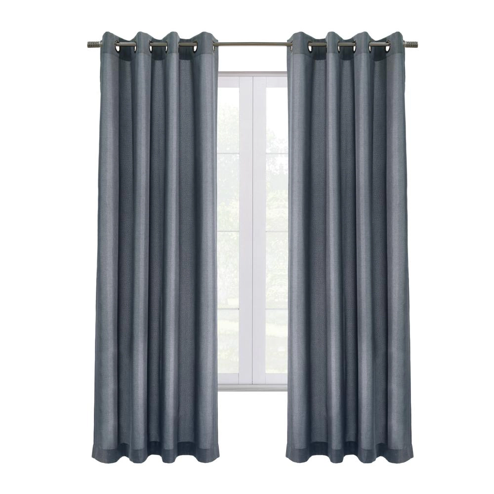 Thermaplus Edison Grommet Premium Quality Blackout Curtains Panel for Bedroom 52" x 108" Blue