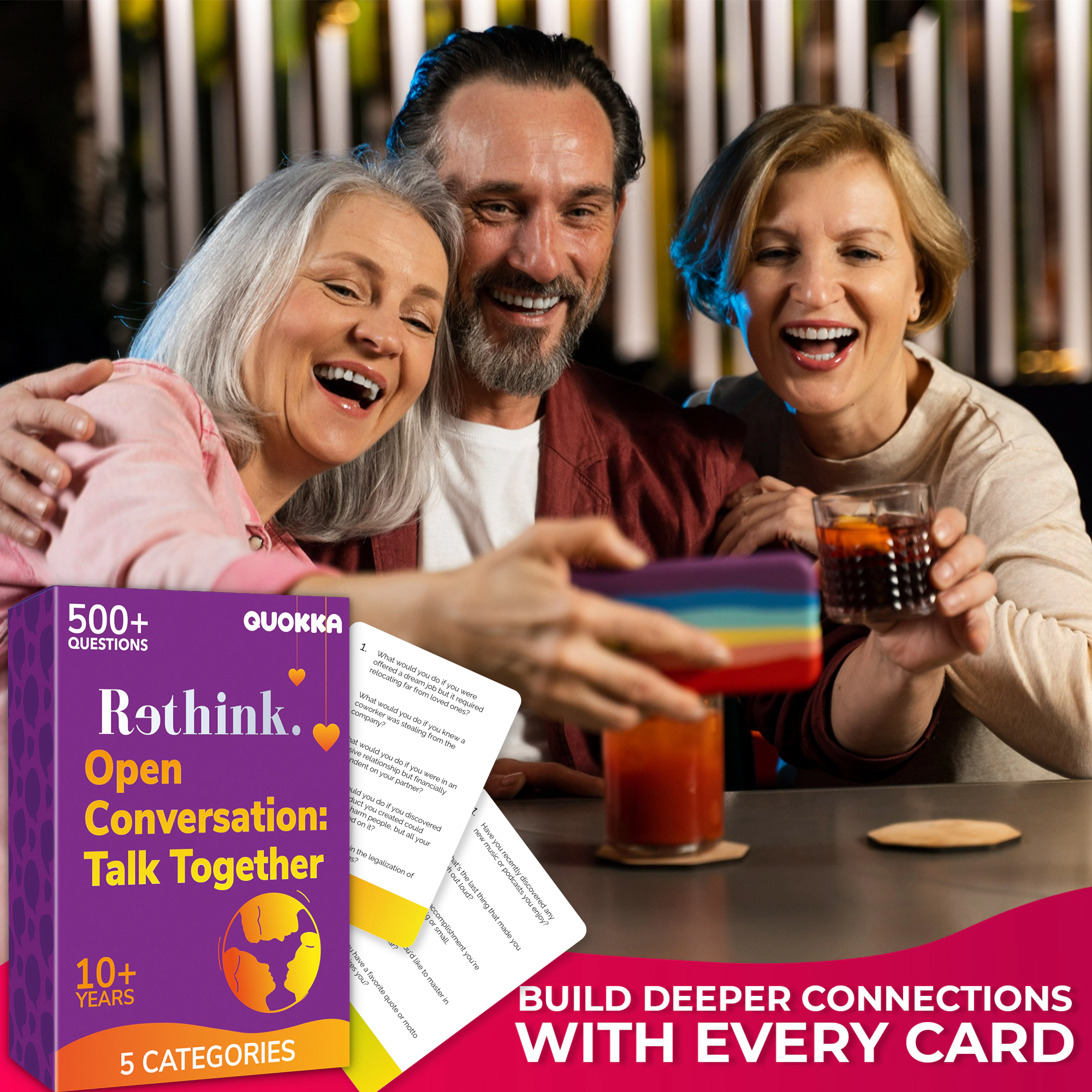 QUOKKA Conversation & Party Card Game Collection – Question, Trivia & Group Activity Games