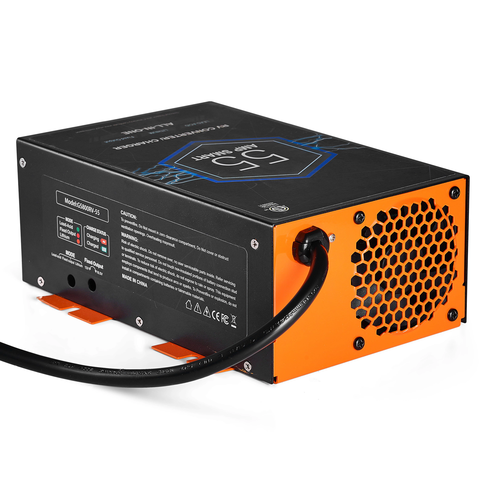 HONGGE RV Converter 110V AC to 12V DC RV Power Converter Battery Charger with 4 Stage Smart Charging 13V to 16.5V