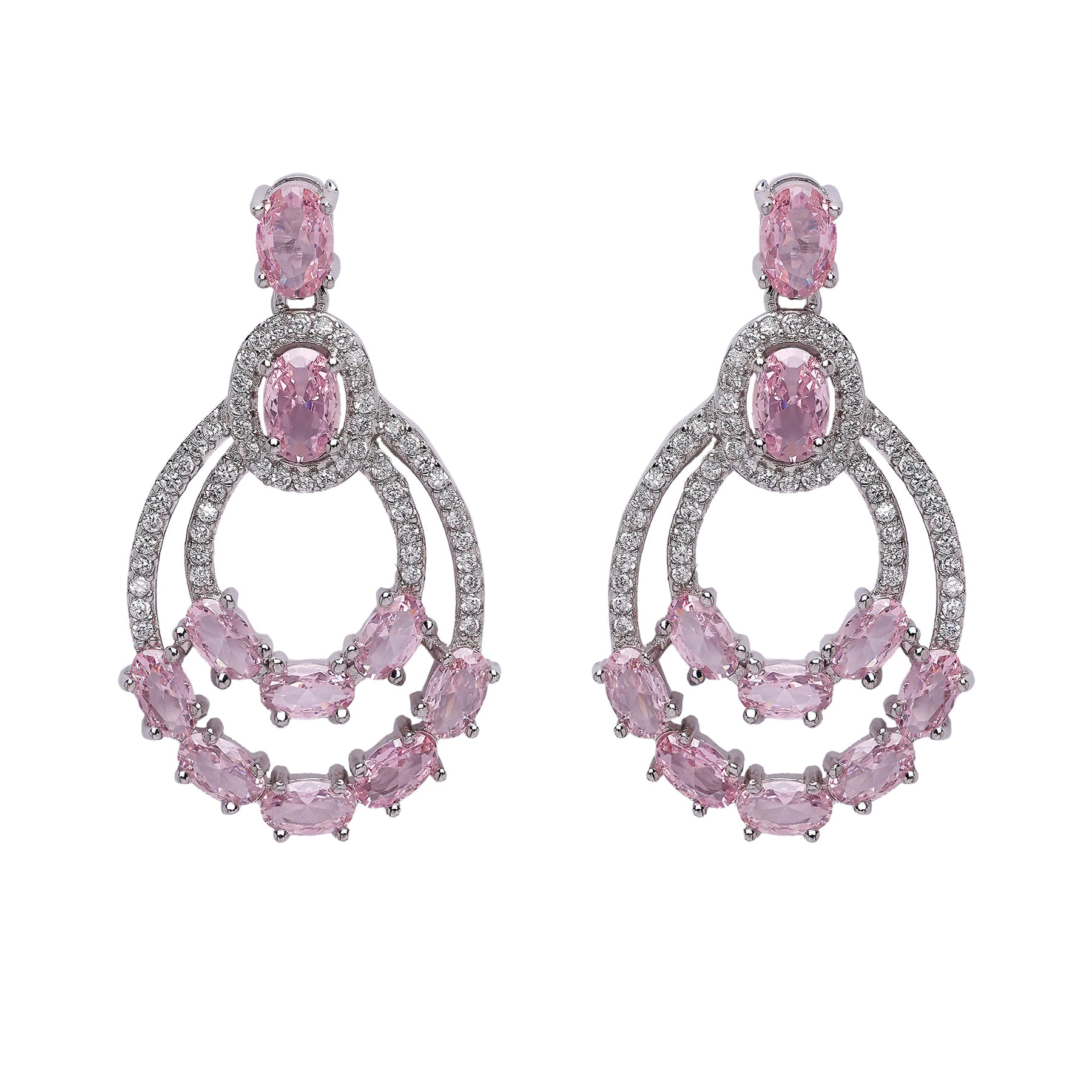 AGP PARIS Womens Diva Double Layered Drop Earrings