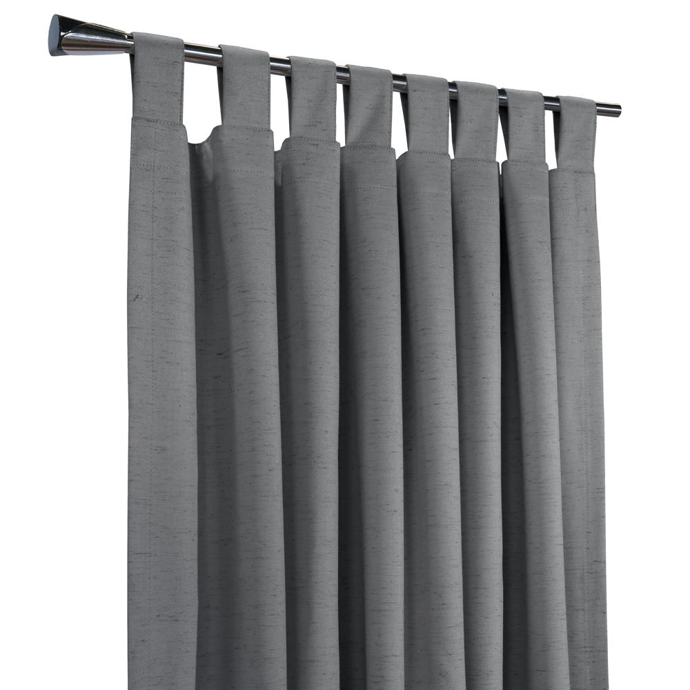 Thermaplus Ventura Blackout Window Treatment Tab Top Curtain Panel for Bedroom Livingroom 52" x 95" Dark Grey