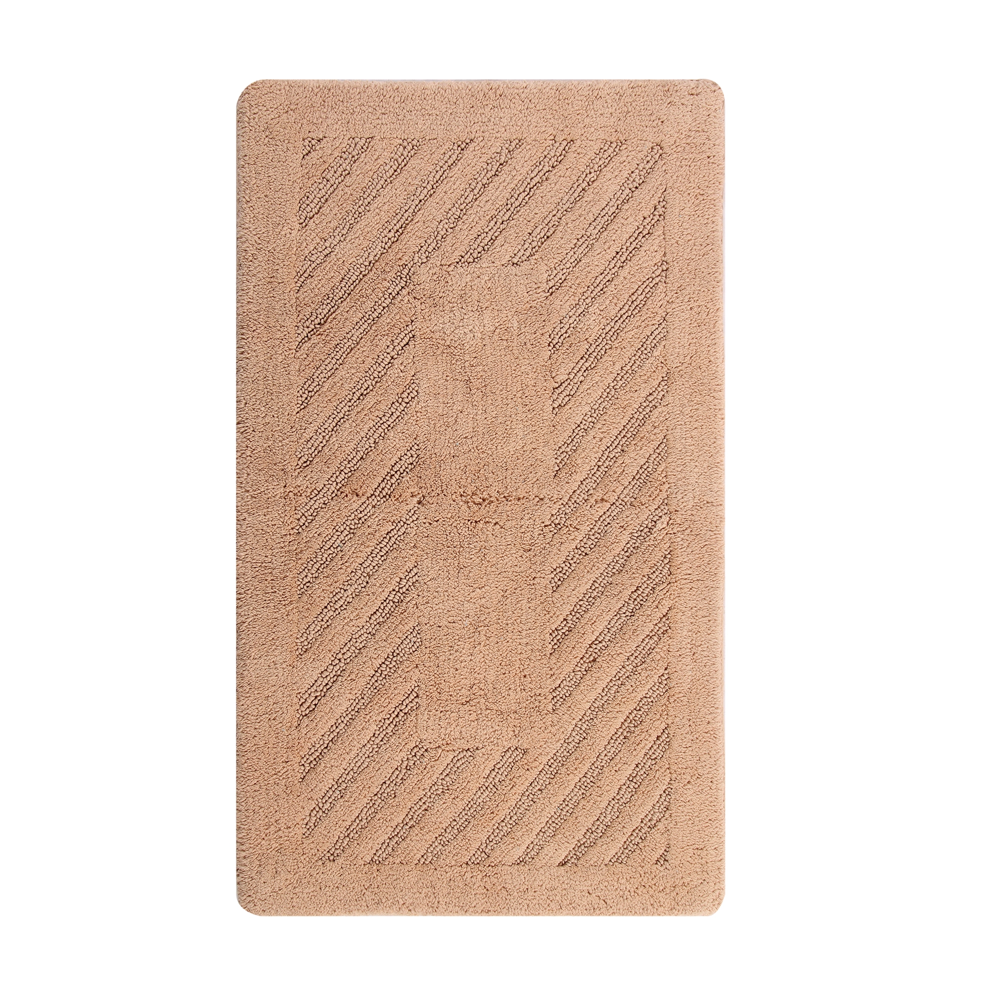Diagonal Racetrack 100% Cotton Reversible Bath Rug by Knightsbridge