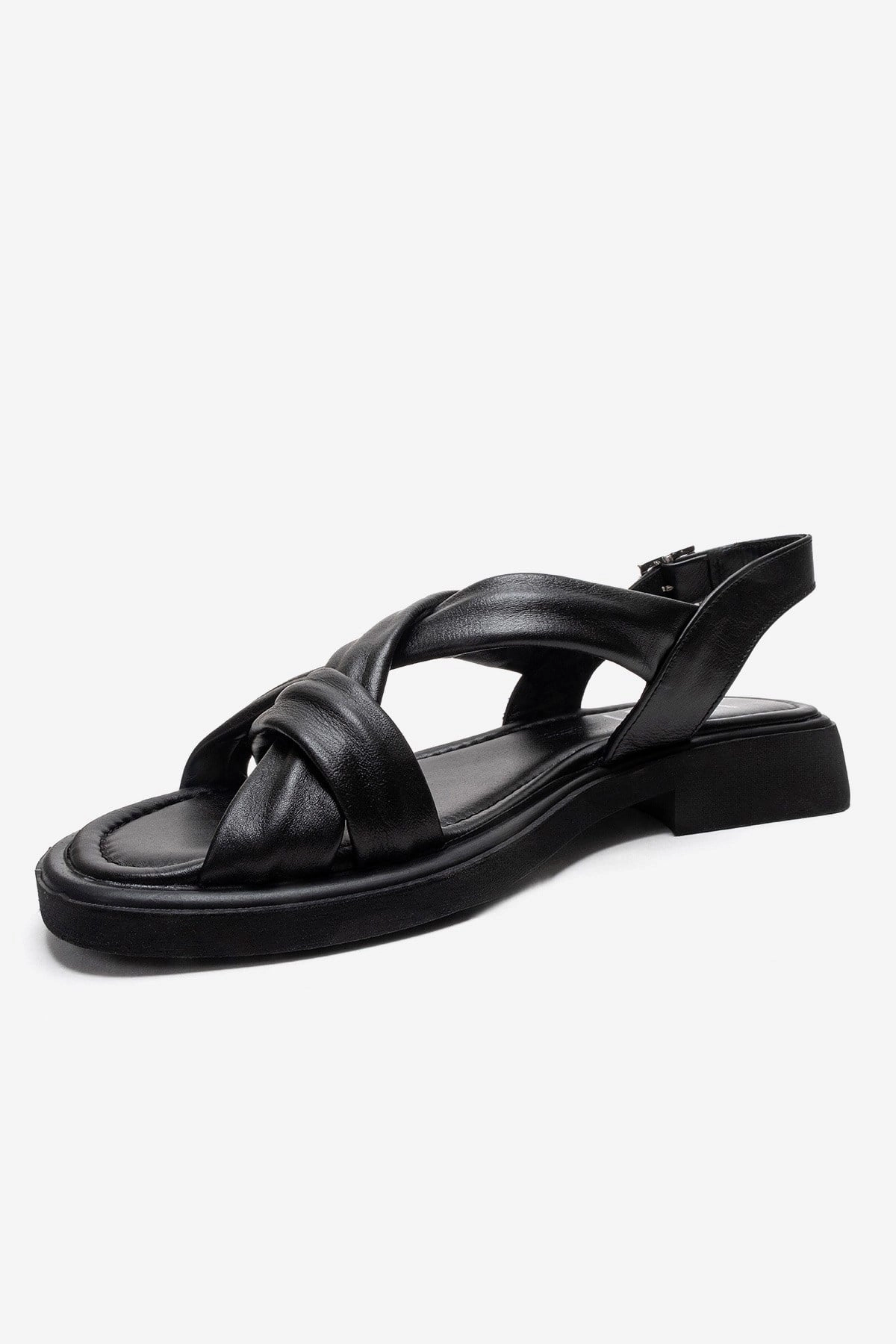 Forever & Always Womens Frand Leather Crisscross Strap Sandals