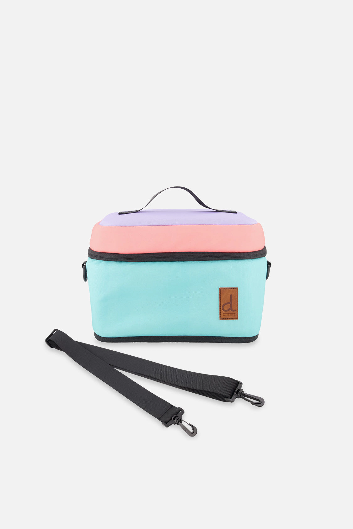 Deux par Boys Insulated Color-Block Lunch Box with Removable Shoulder Strap