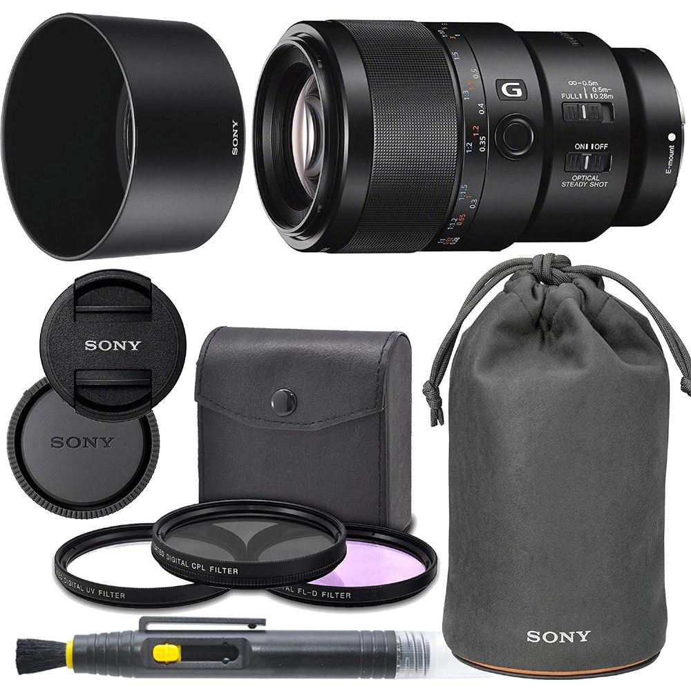 Sony FE 90mm f/2.8 Macro G OSS Lens with Sony Lens Pouch, UV Filter, Filter