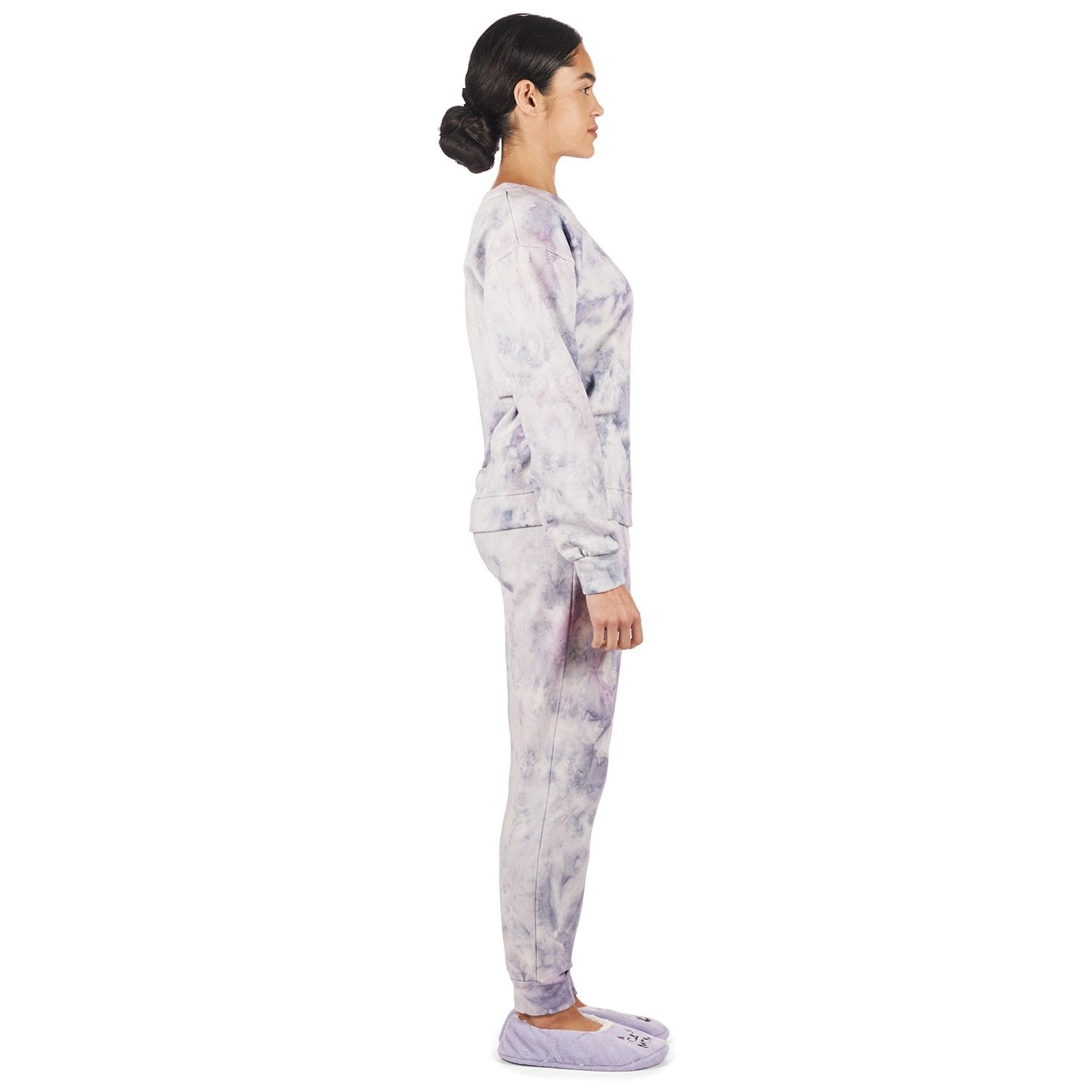 MeMoi Women's Tie Dye French Terry Cotton Blend Jogger Pants Set