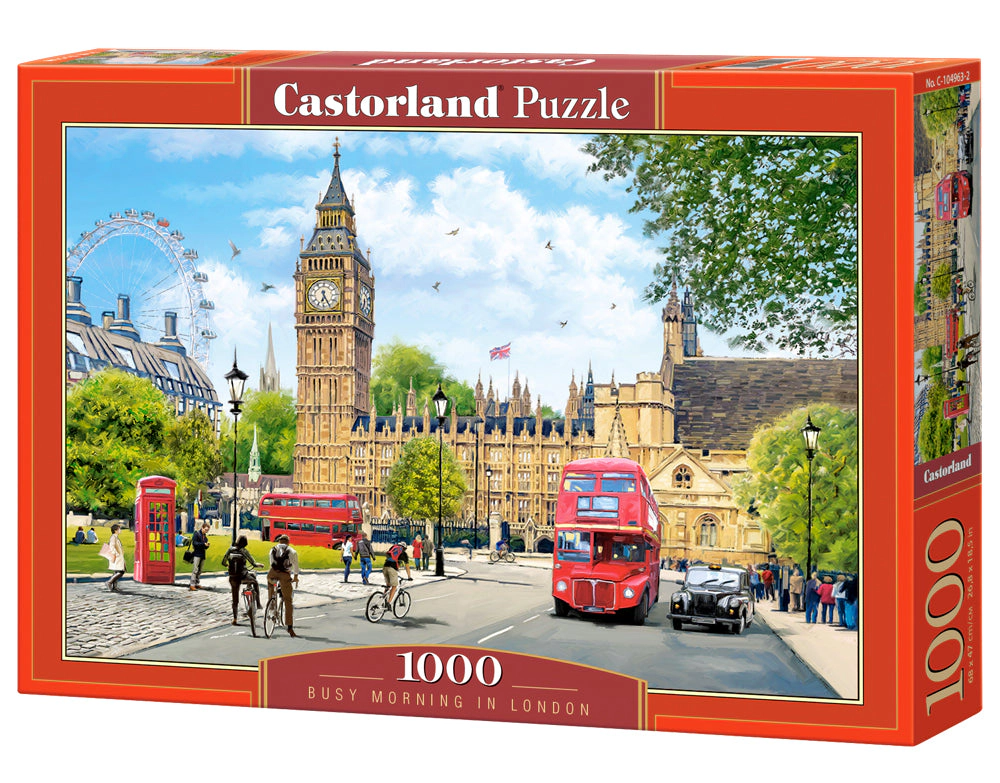 CASTORLAND 1000 Piece Jigsaw Puzzles, Busy Morning in London, United Kingdom, Great Britain, England, C-104963-2