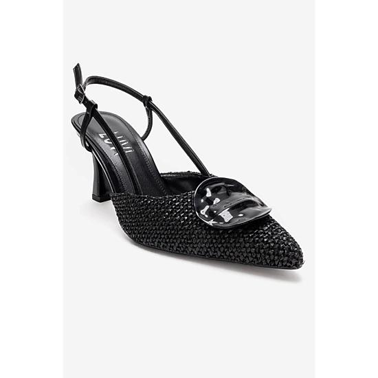 Prologue Shoes Womens Levia Woven Pointed Toe Slingback Pump