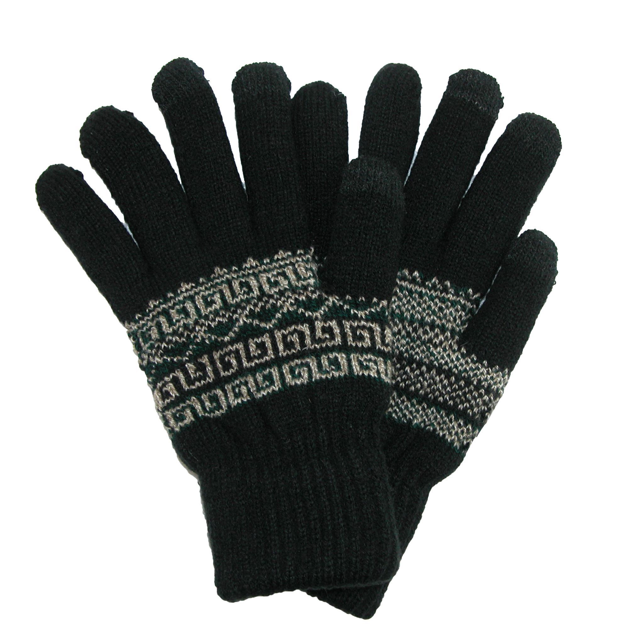 CTM Men's Fairisle Touchscreen  Gloves