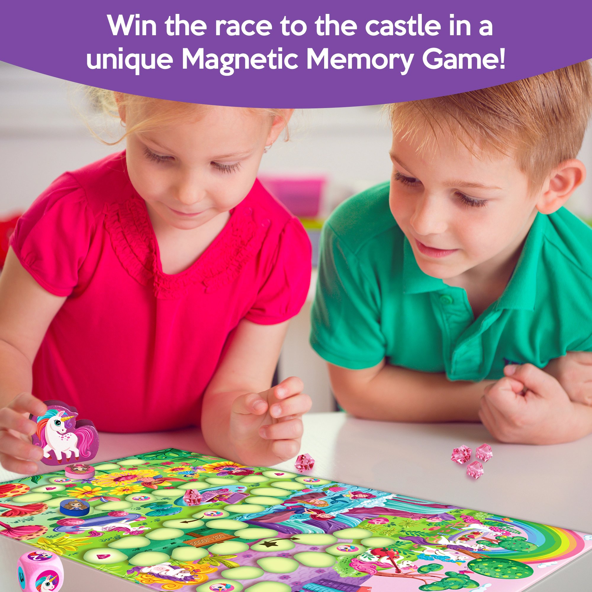 Chalk & Chuckles The Princess Race Memory Board Game - 2-4 Players