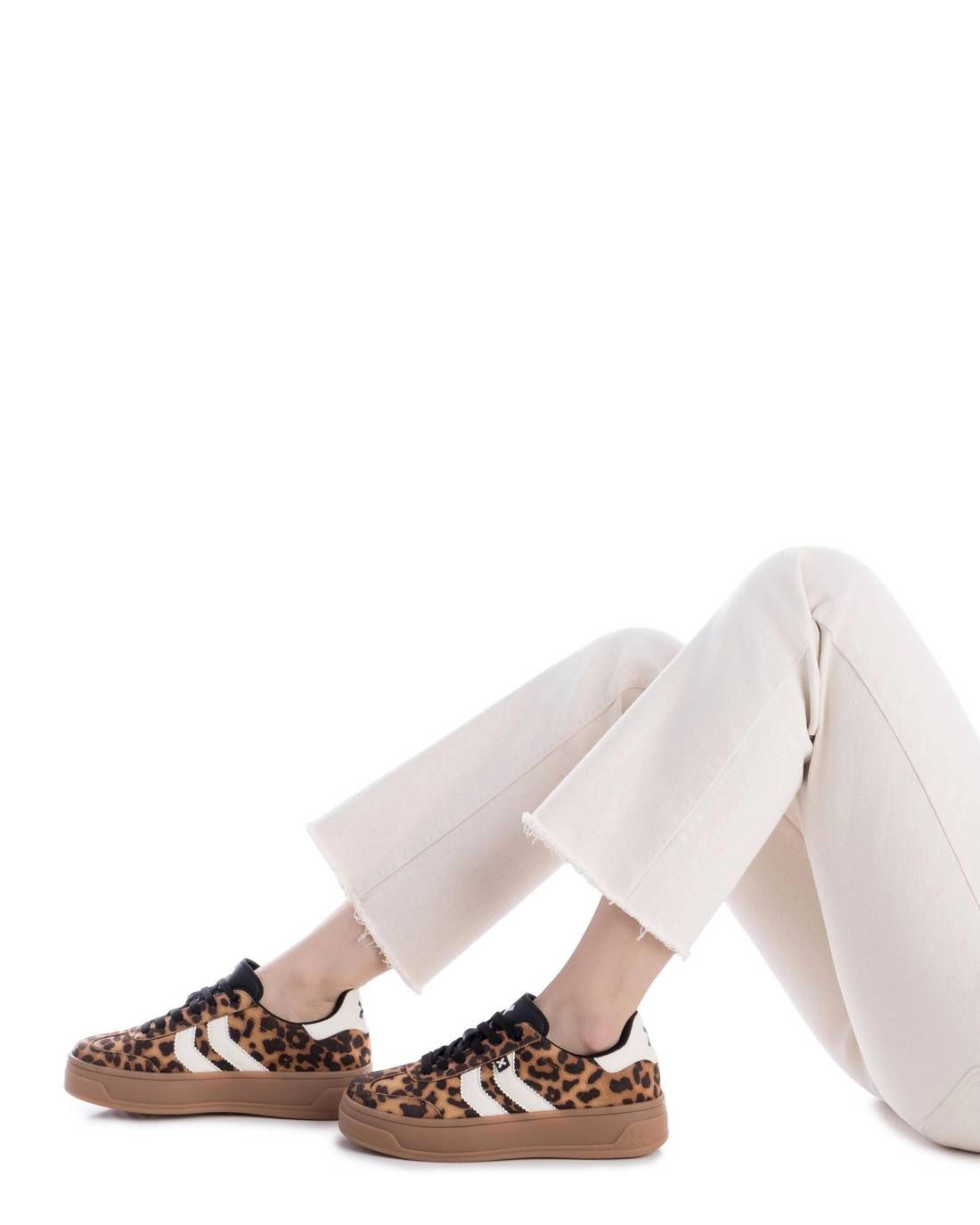 XTI Women's Sneakers Animal Print Casual Walking Shoes