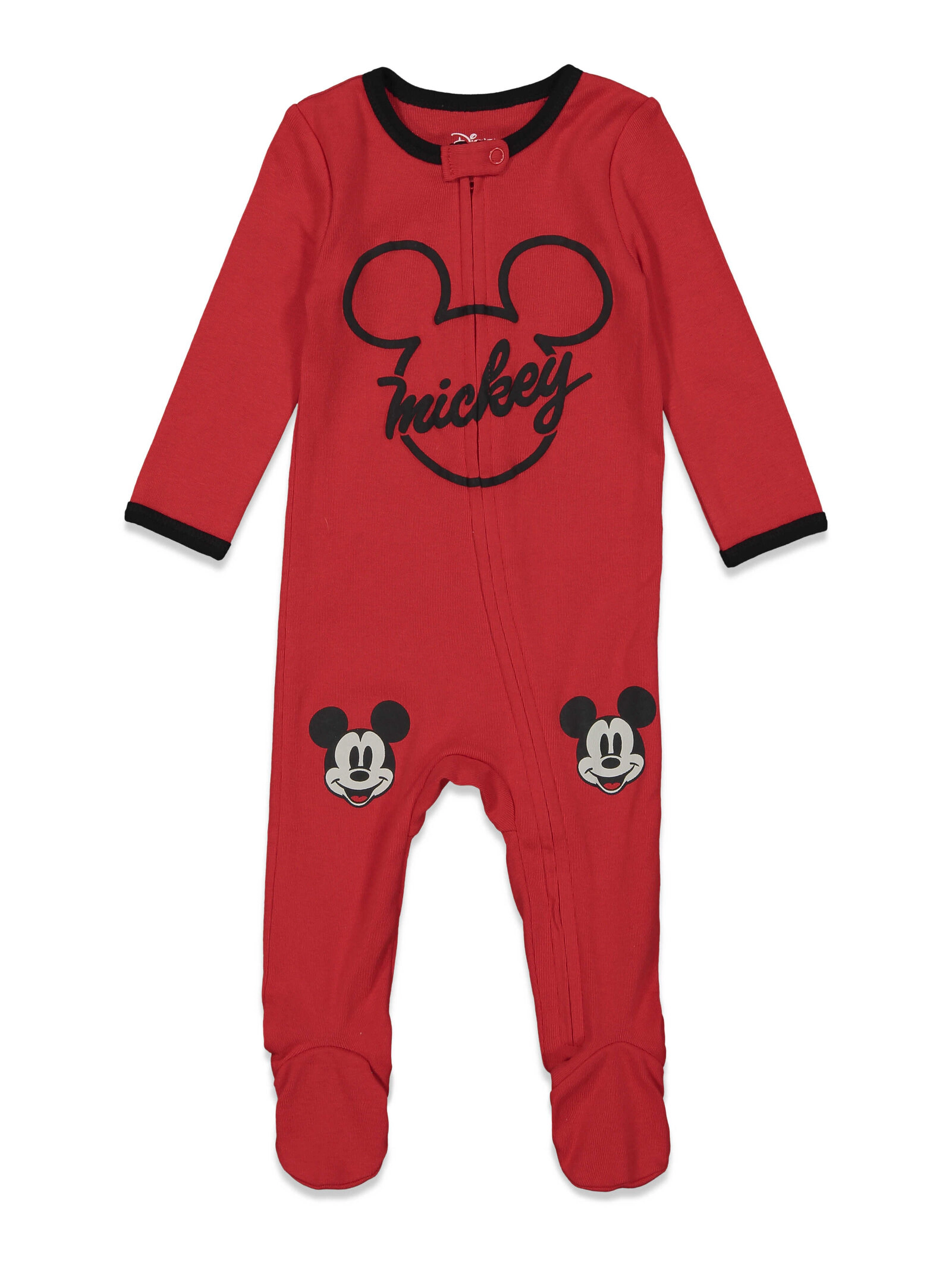 Disney Mickey Mouse Baby Boys' 2-Pack Zip-Up Footed One Piece Coveralls