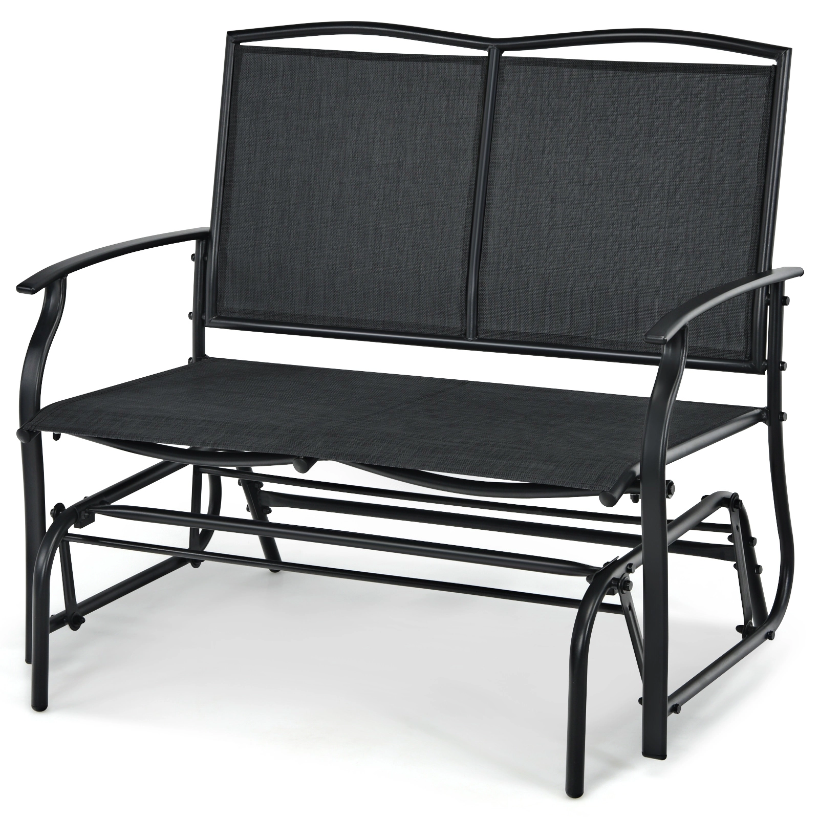 LJG Iron Patio Rocking Chair for Outdoor Backyard and Lawn