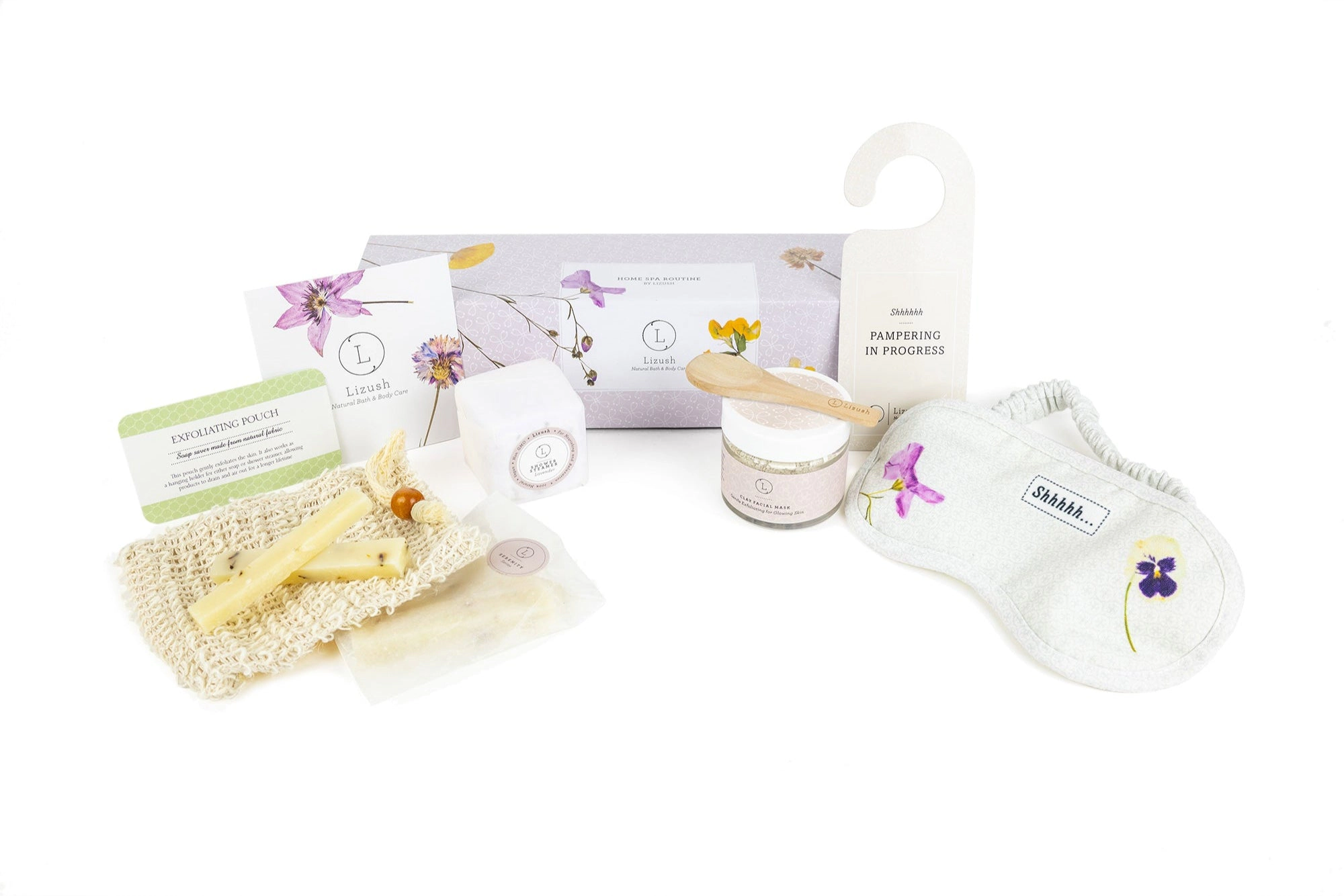 Lizush Soap Pamper Gift Box - Natural Spa Set for Her or Him, Lavender Relaxation Kit with Custom Note