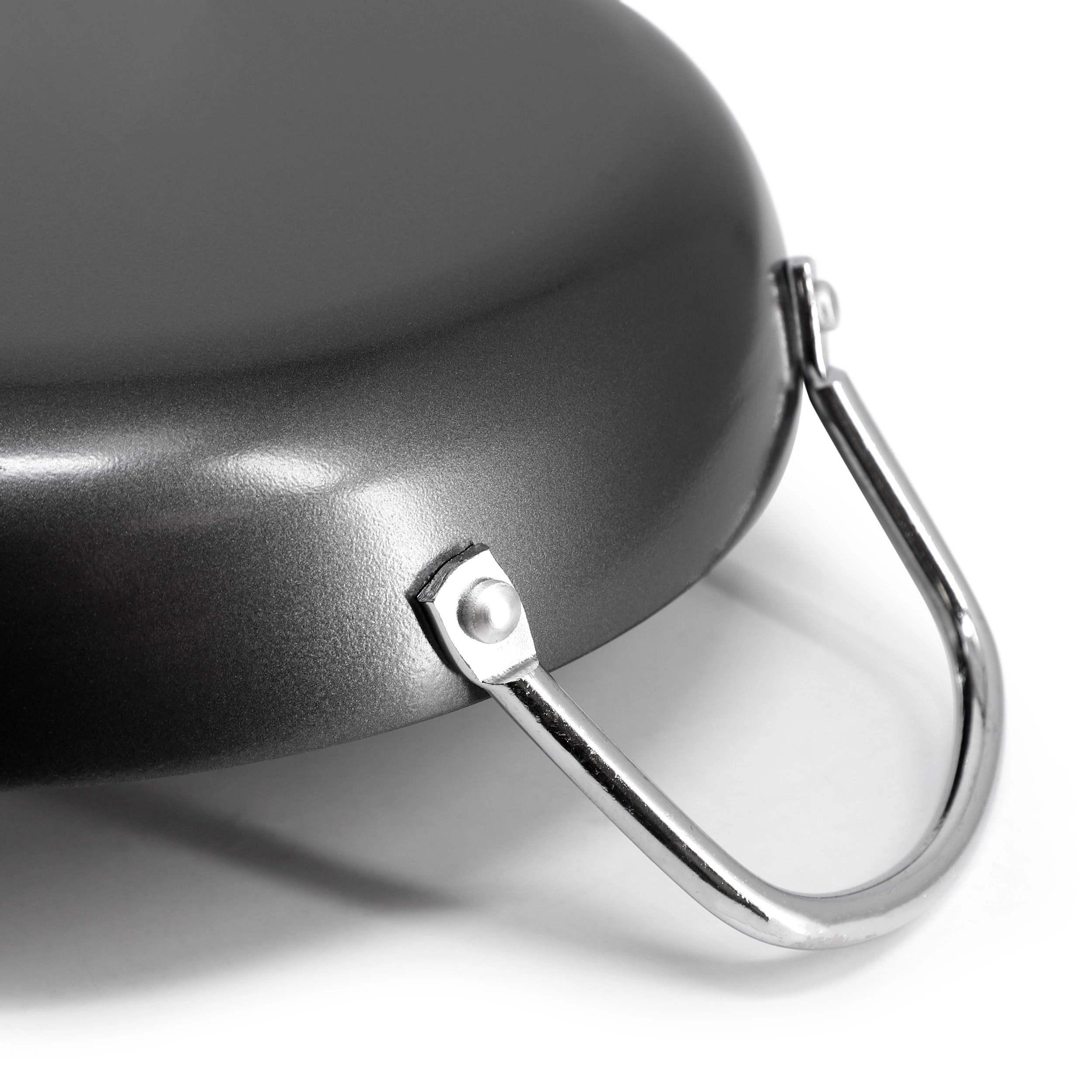 Oster Smithfire 11 Inch Nonstick Carbon Steel Paella Pan in Dark Gray