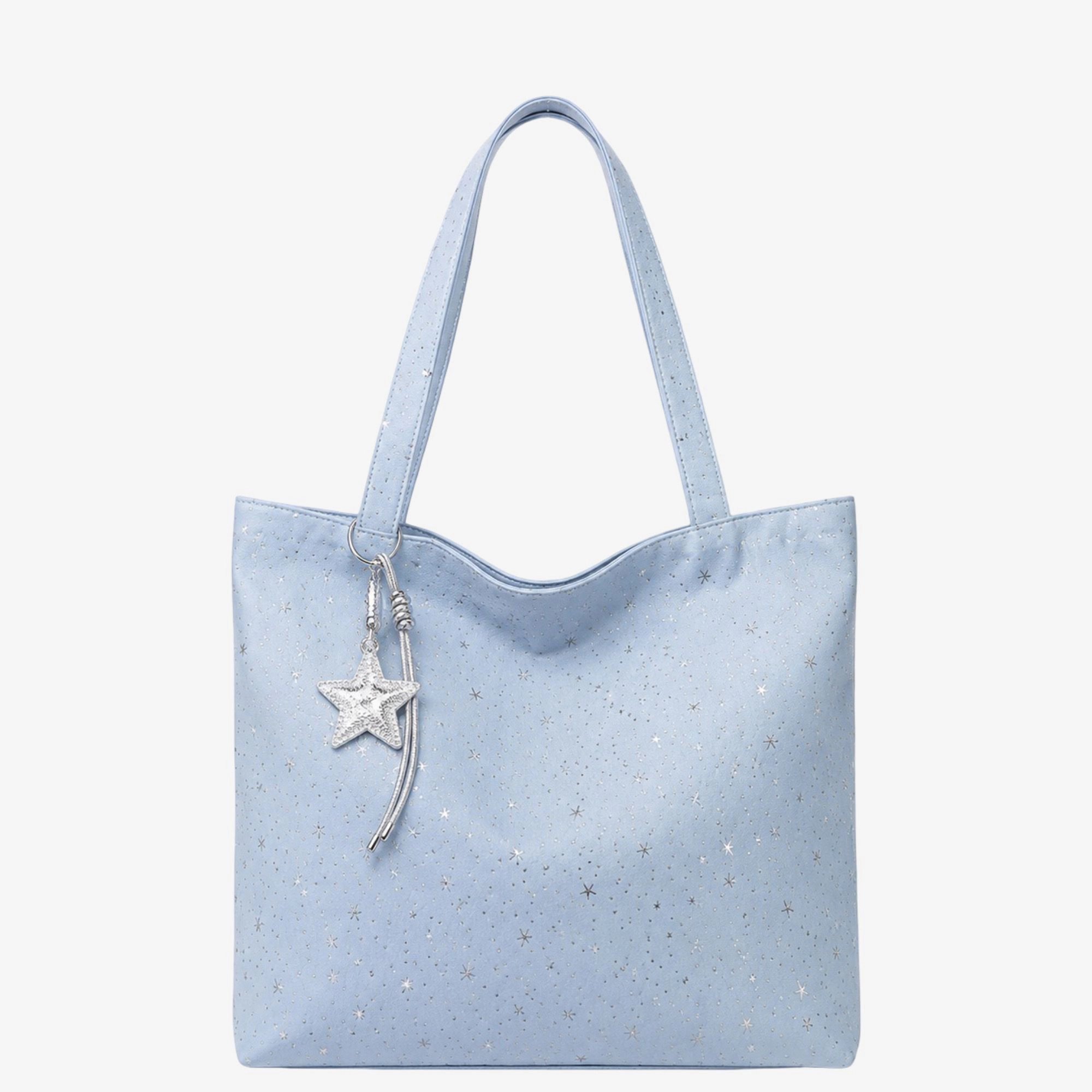 Alilang Women's Star Print Canvas Tote Bag Large Capacity Casual Shoulder