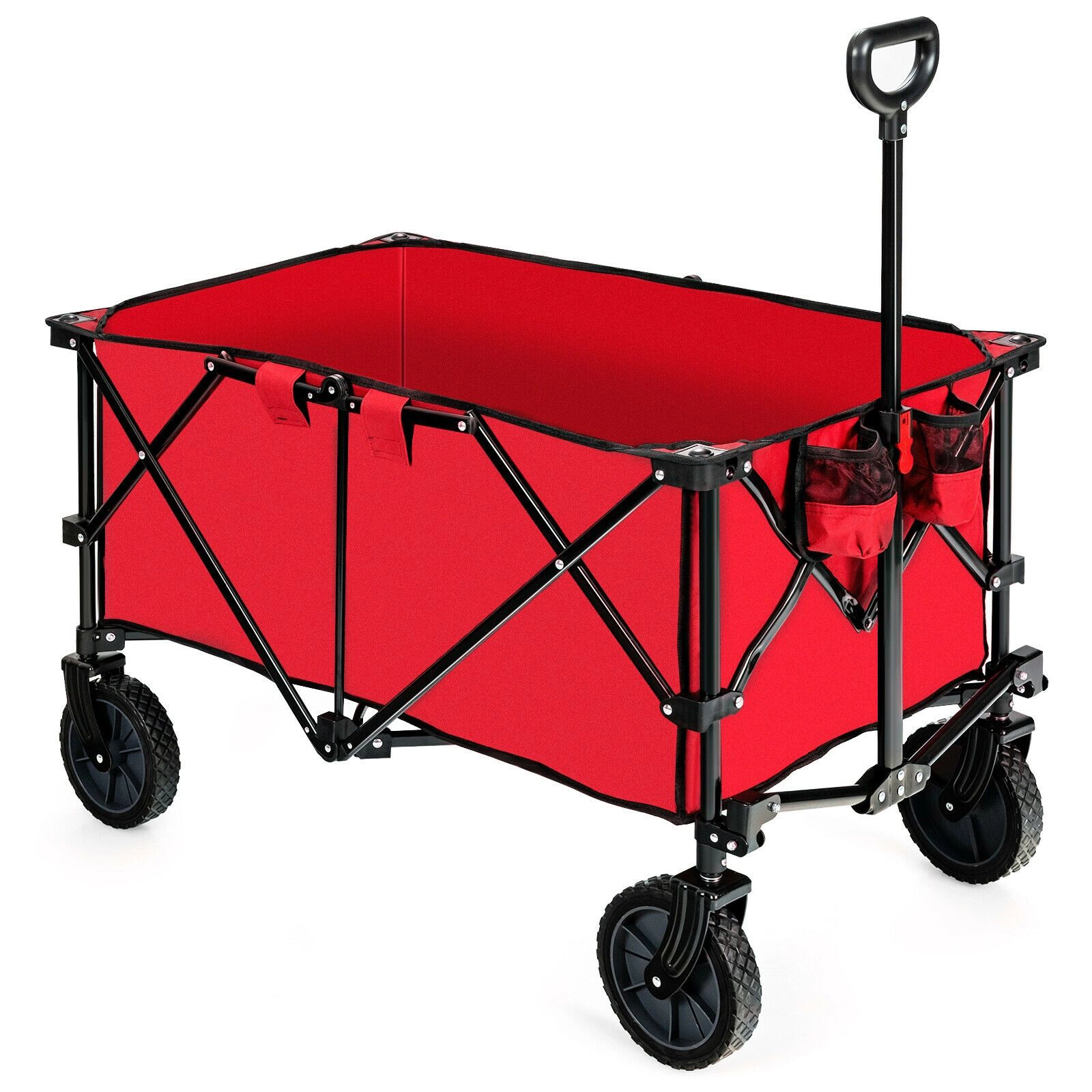 SlickBlue Folding Utility Wagon Cart with 180 lb Weight Capacity