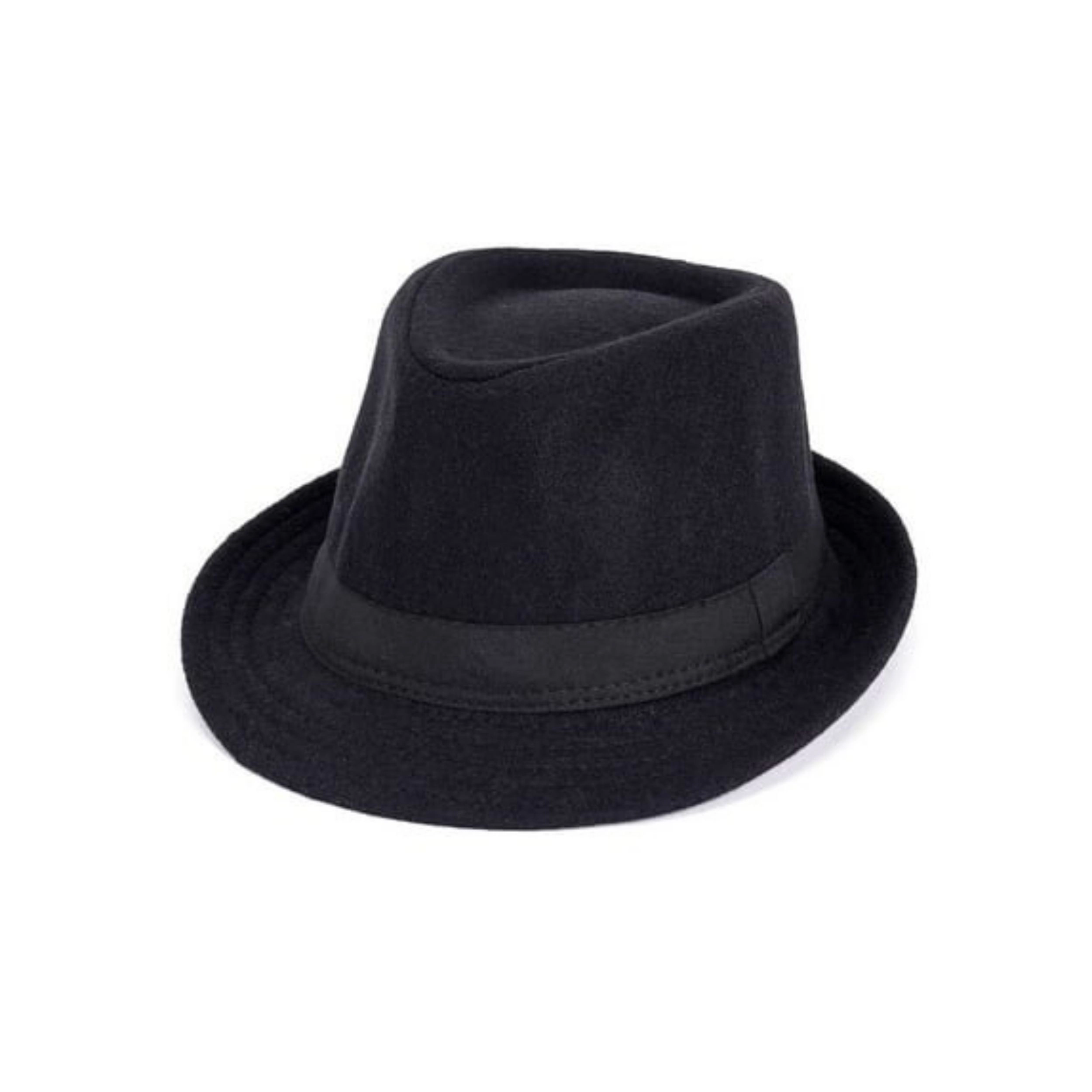 Home Collection Unisex Felt Trilby Fedora Hat Short Brim 1920s Jazz Style
