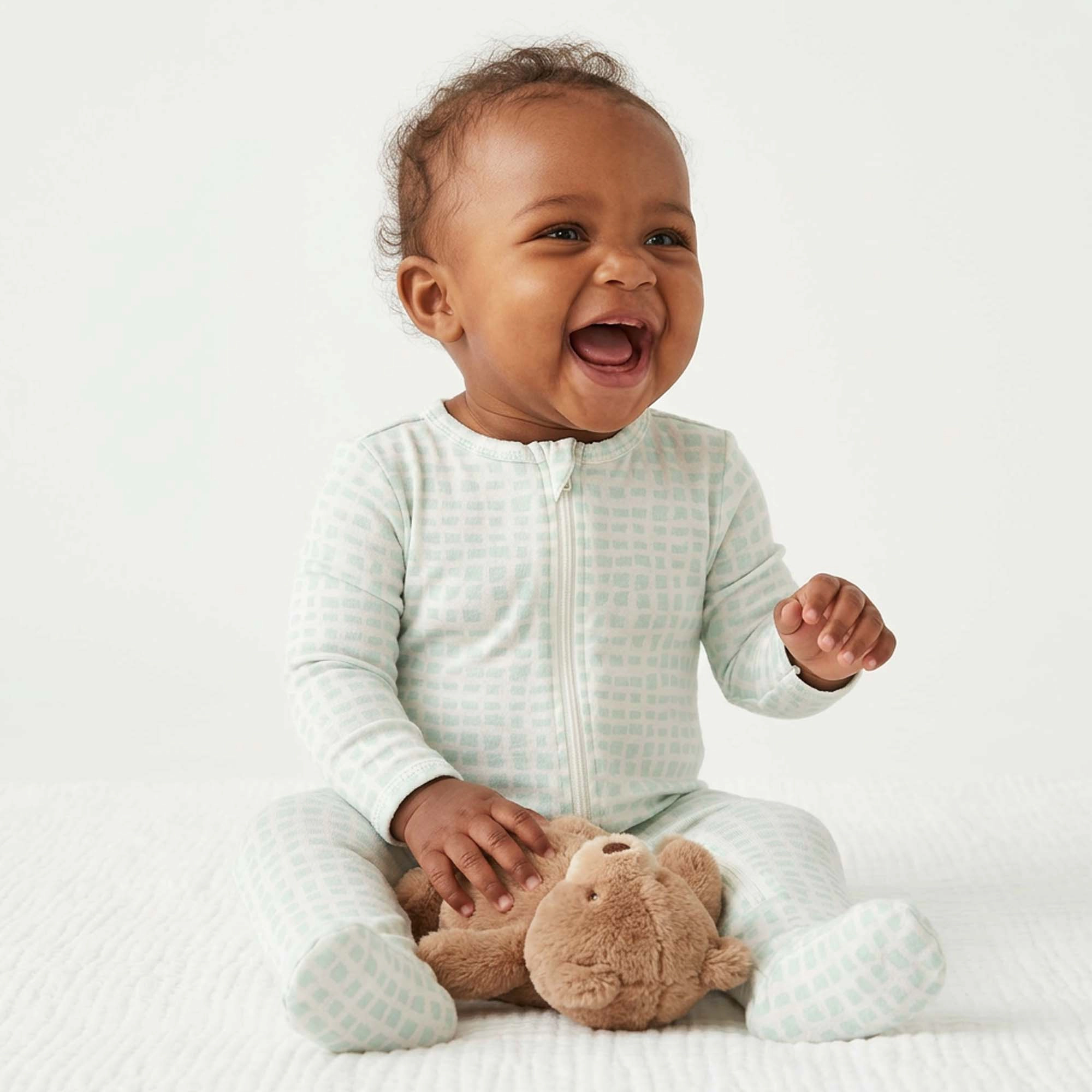 Rockets of Awesome Wavy Gingham One-Piece For Baby