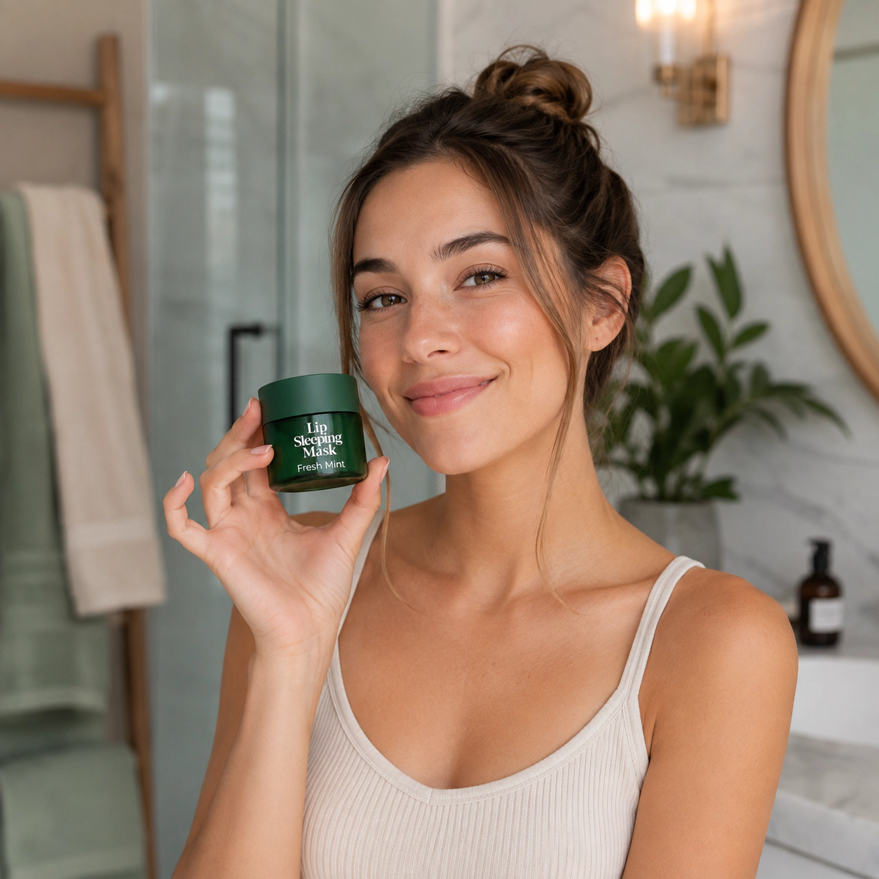 Pursonic Women's Hydrating Lip Care Bundle: Overnight Repair Lip Masks, Cherry Blossom, Berries & Mint 4-Pack