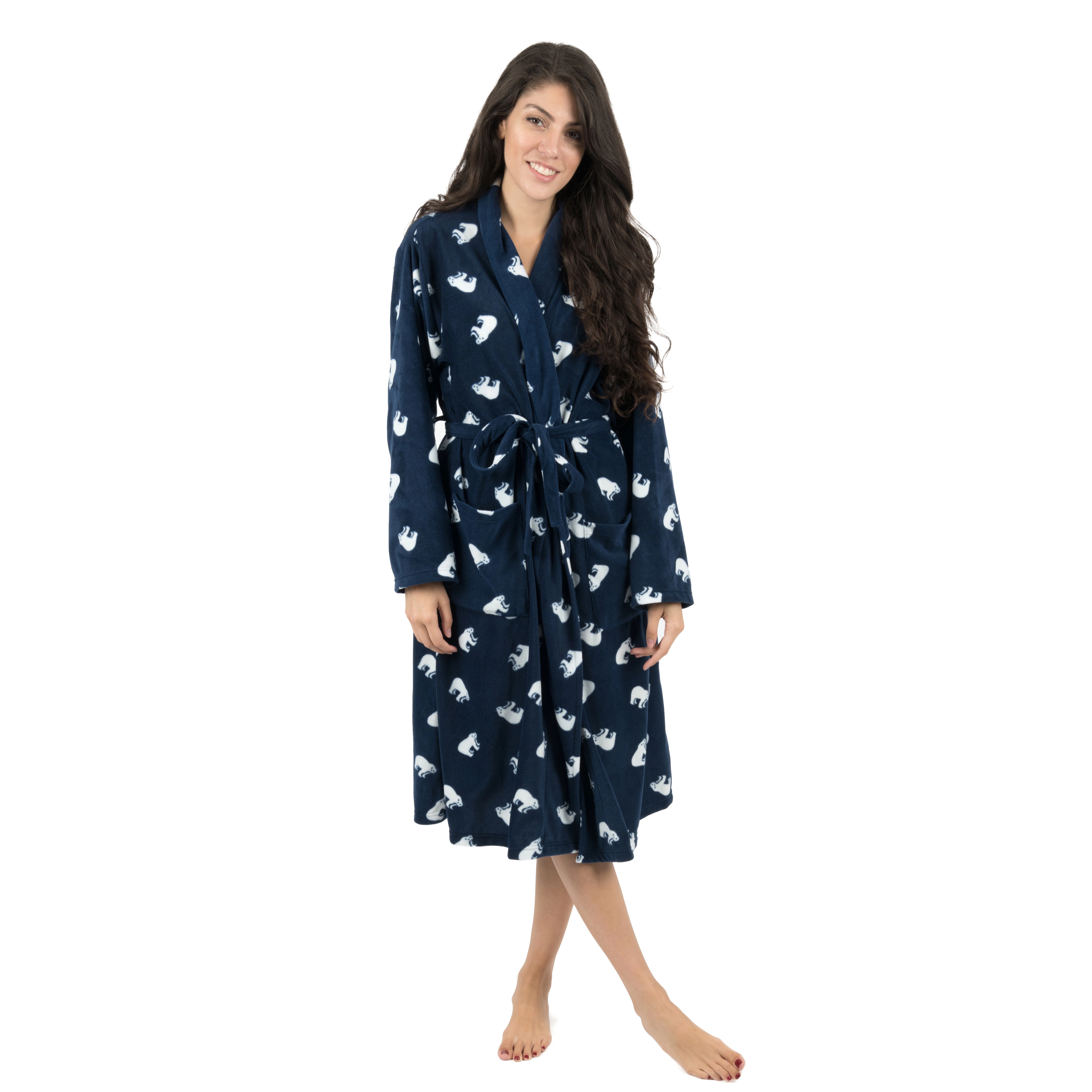 Leveret Womens Holiday Micro Fleece Robe