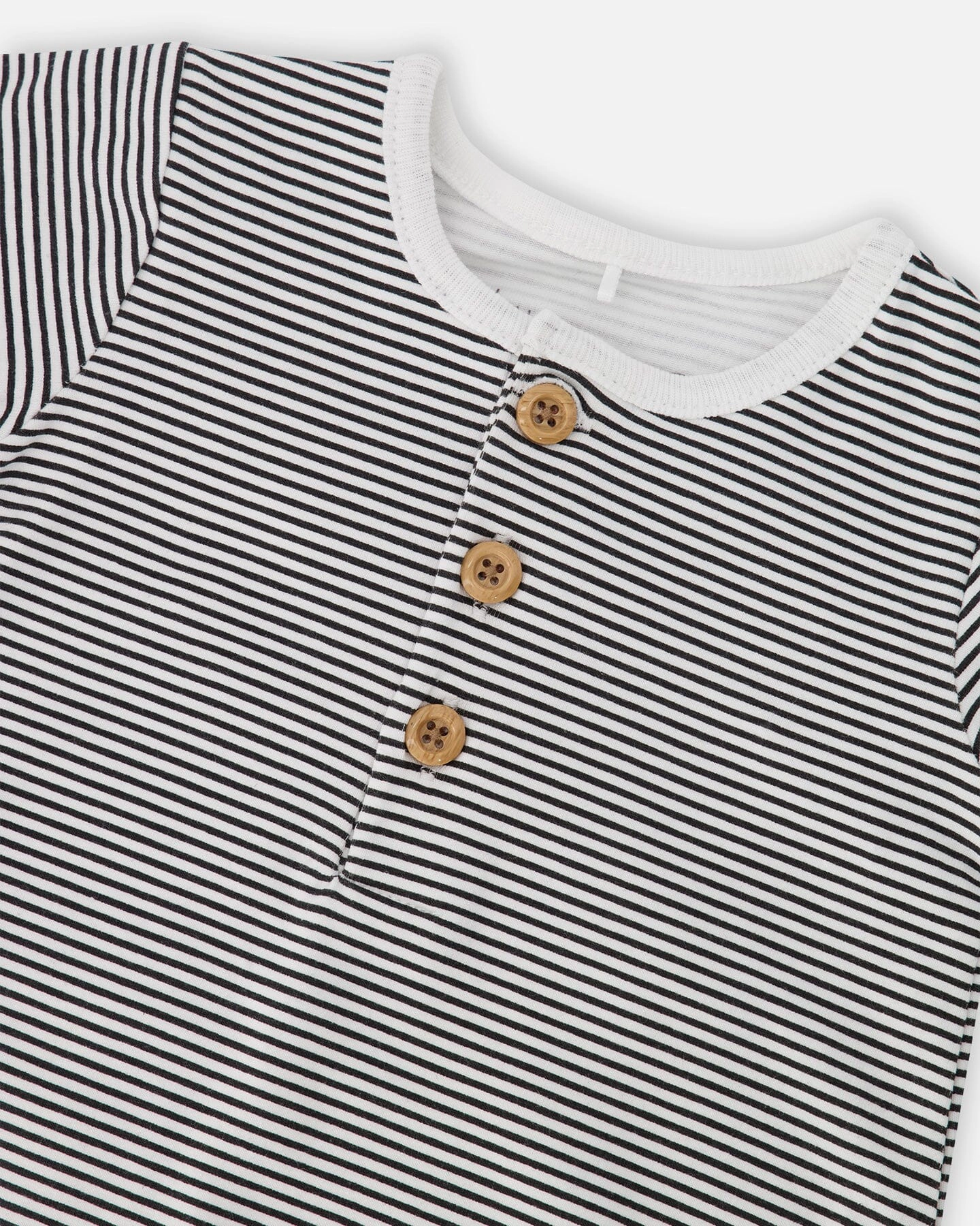 Deux par Deux Boys Cotton Jersey Romper and Stripes