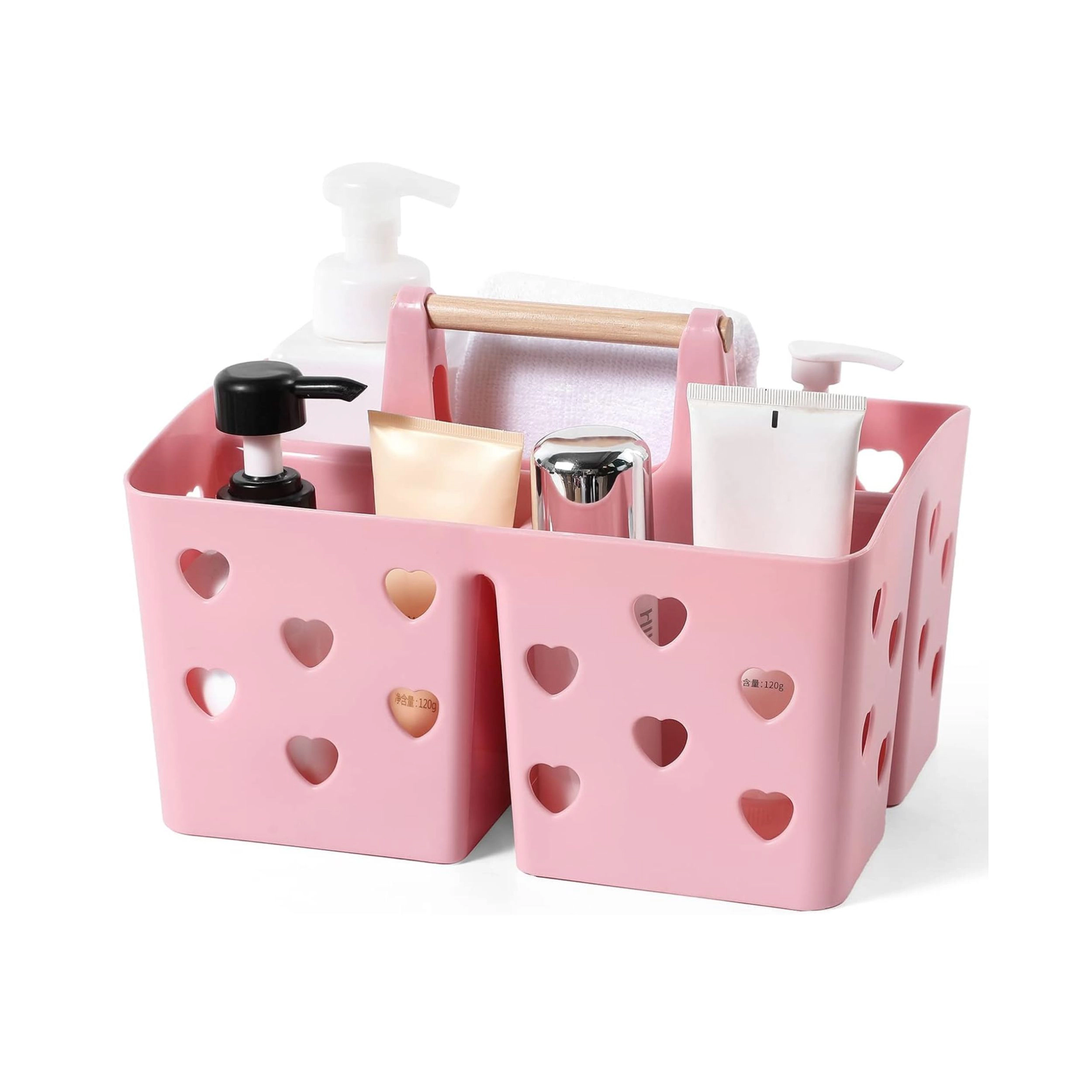 Stock Preferred Portable Plastic Shower Caddy with Handle Divided Bathroom Organizer Tote