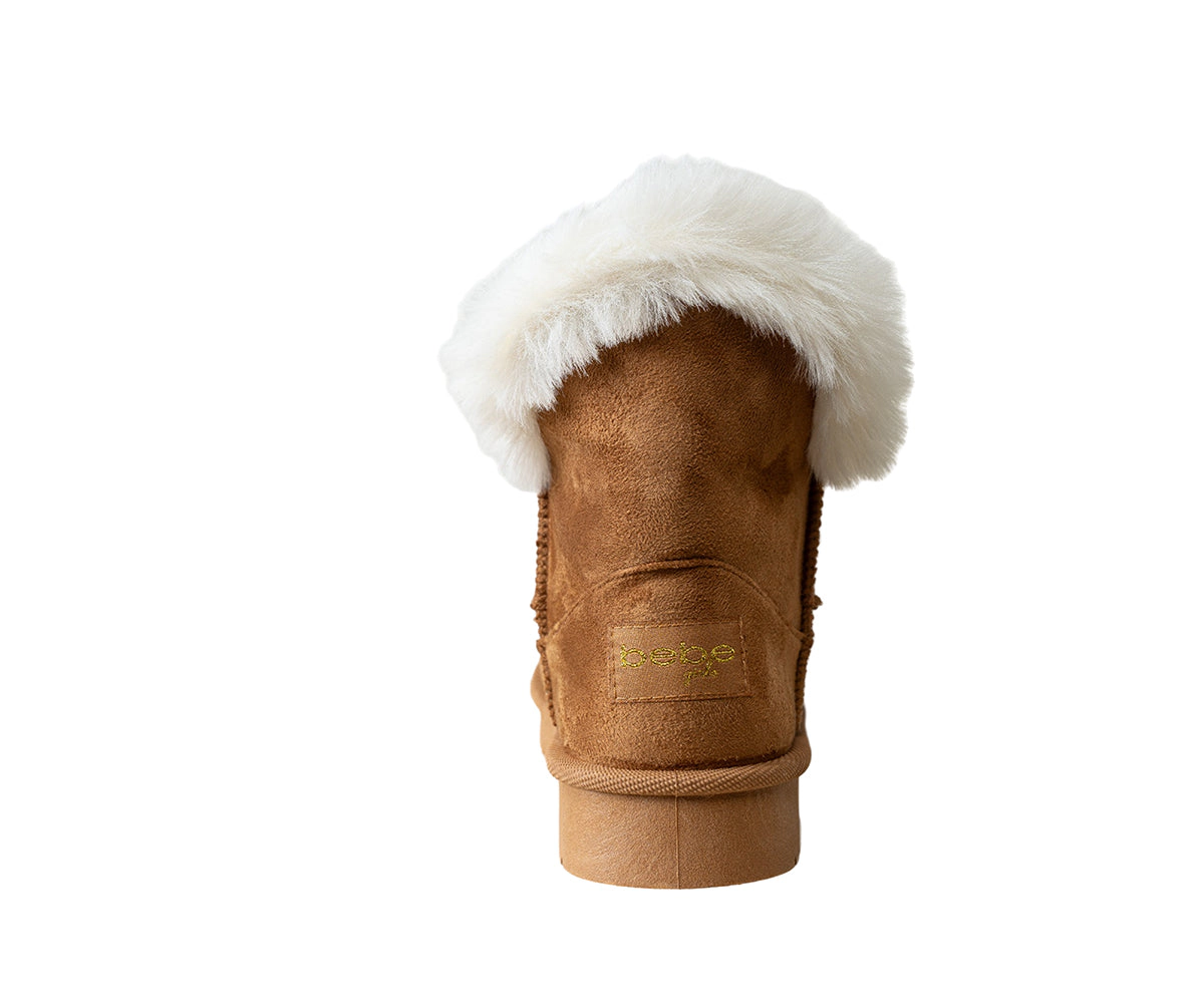 bebe Girl's Cozy Boot With Fur Trim