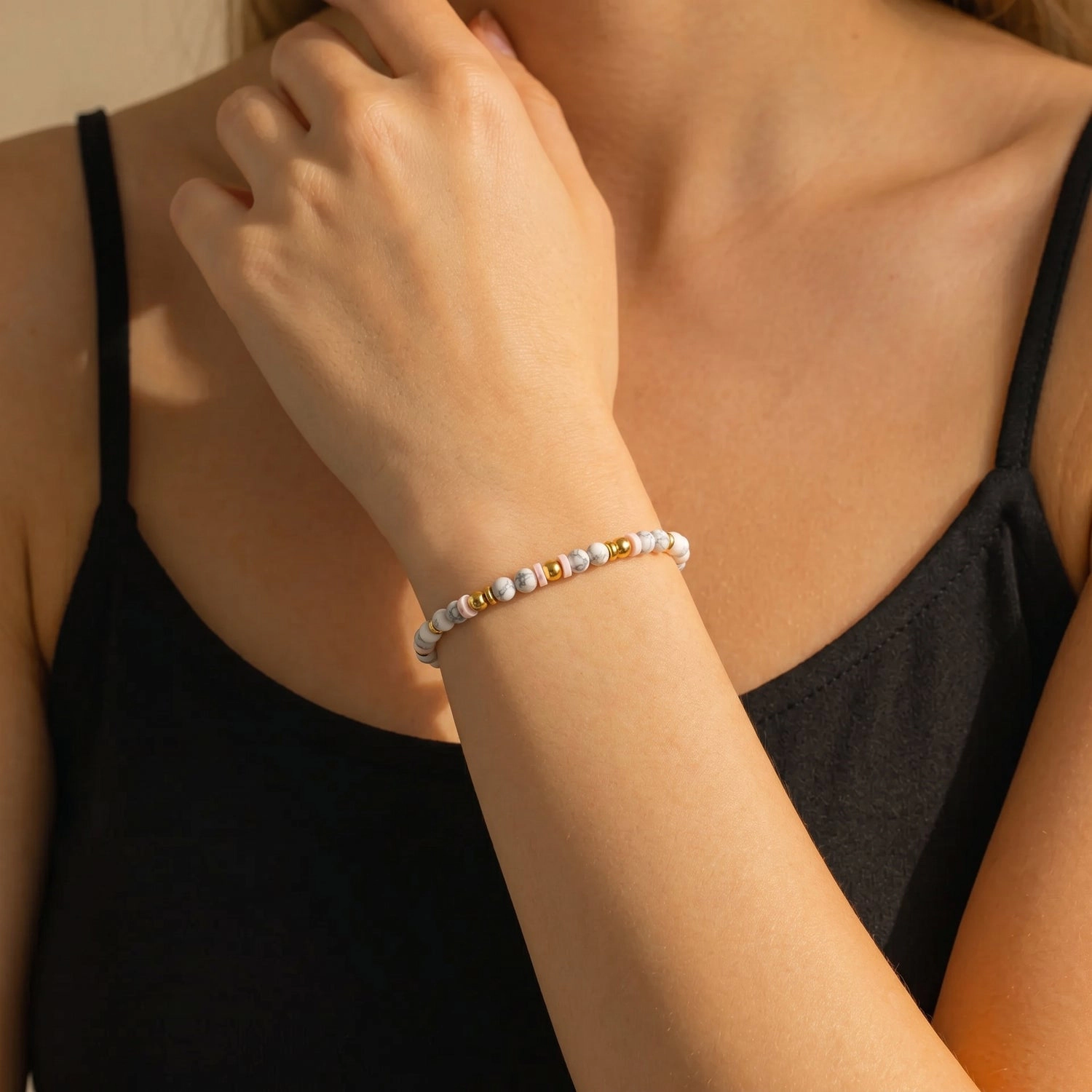 Mint & Lily Women's Stacking Birthstone Beaded Bracelet