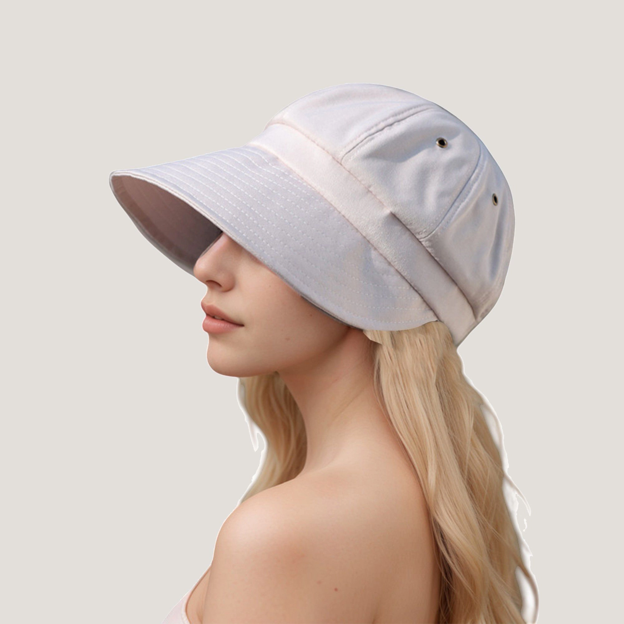 Anna-Kaci Womens Wide Brim Baseball Cap Bundle with UV Protection Ponytail Hole and Ventilated Eyelets Outdoor Style