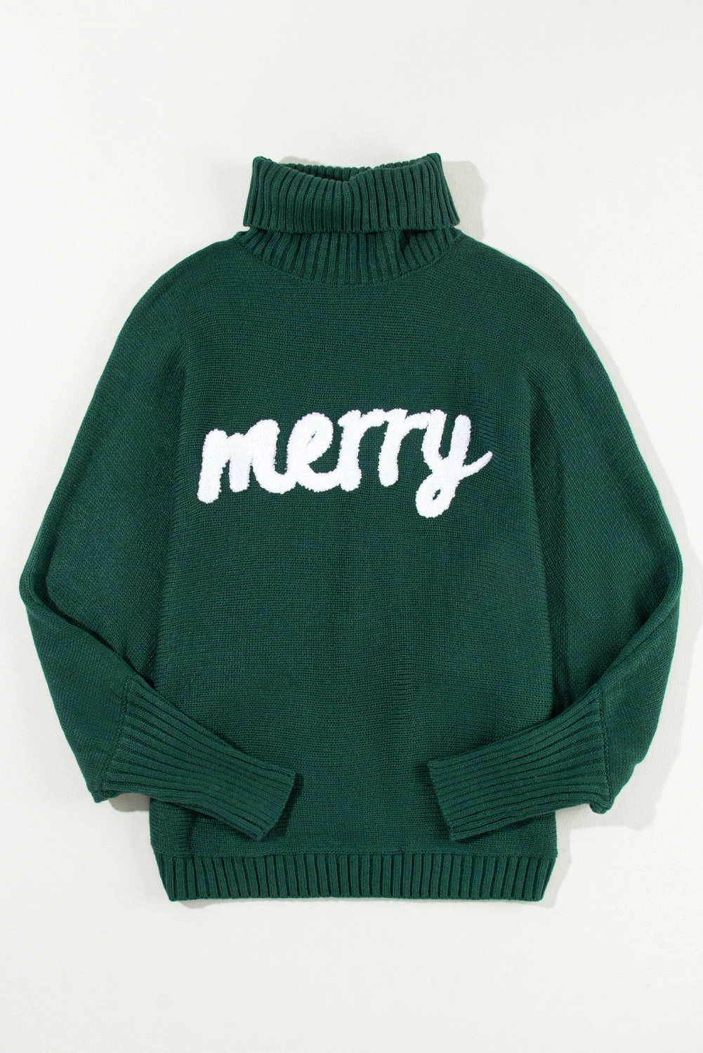 Threaded Pear Women's Belen Letter Embroidered High Sweater