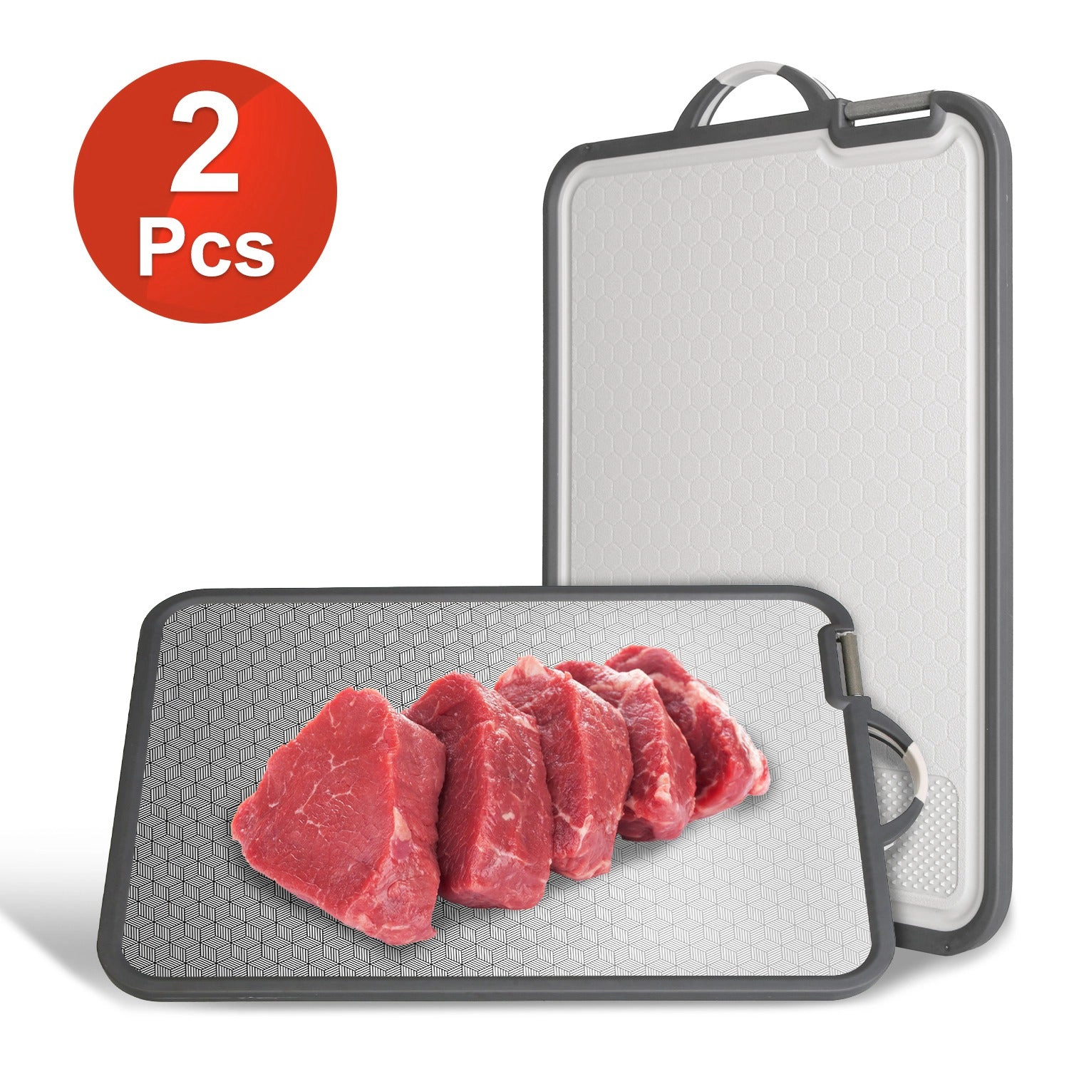 GBruno 2-Piece Double-Sided Cutting Board Set