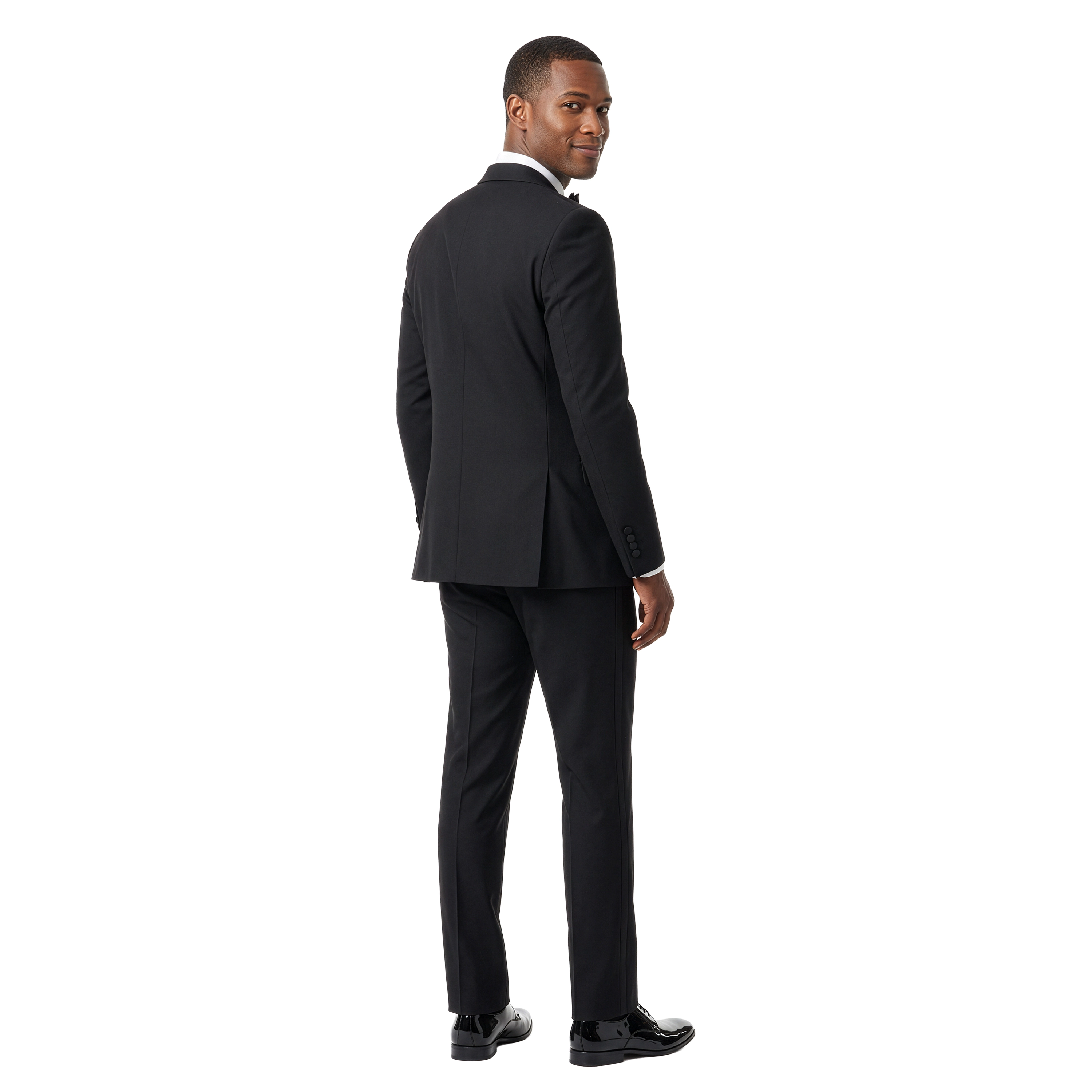 Bryan Michaels Mens Double Breasted Satin Peak Lapel 2 Piece Tuxedo Set