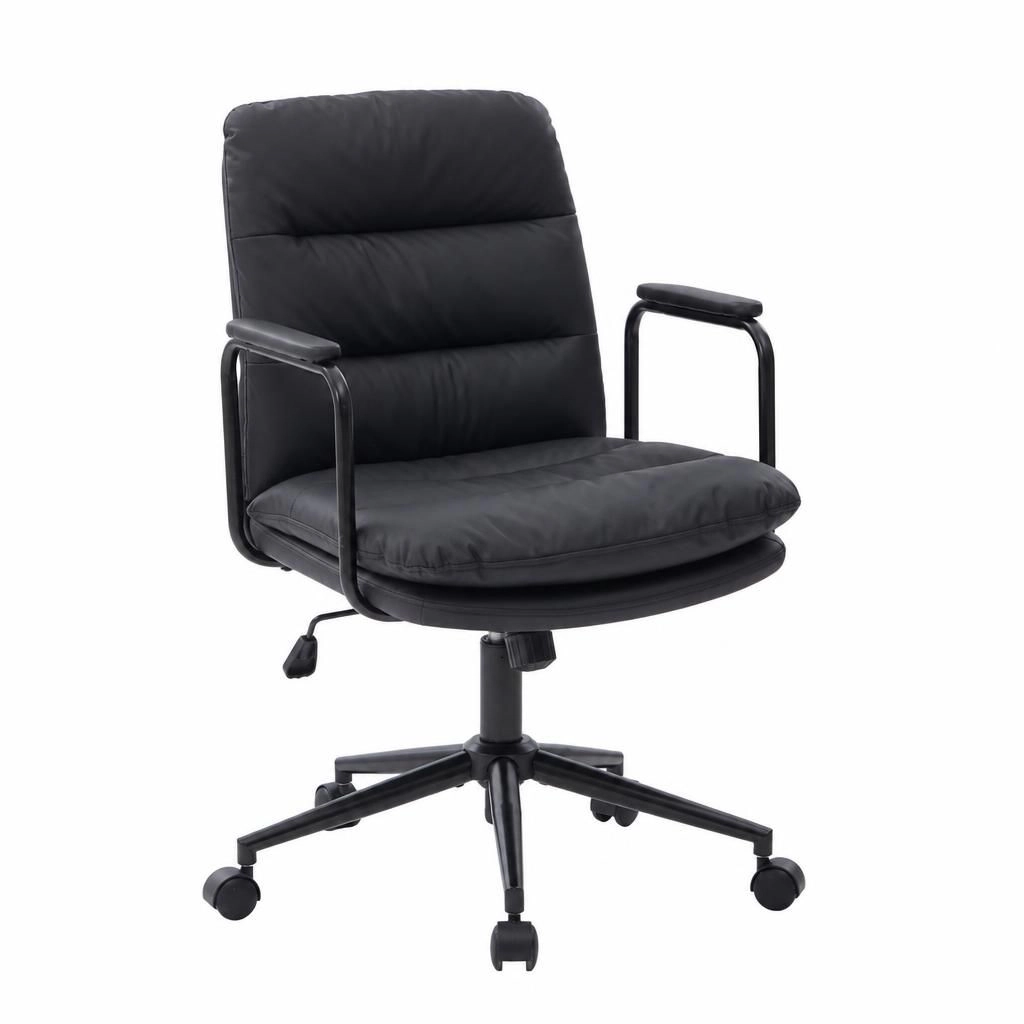 GOODSILO Upholstered Velvet Adjustable Height Task Office Chair