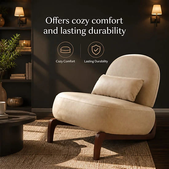 GOODSILO Upholstered Fabric Accent Chair