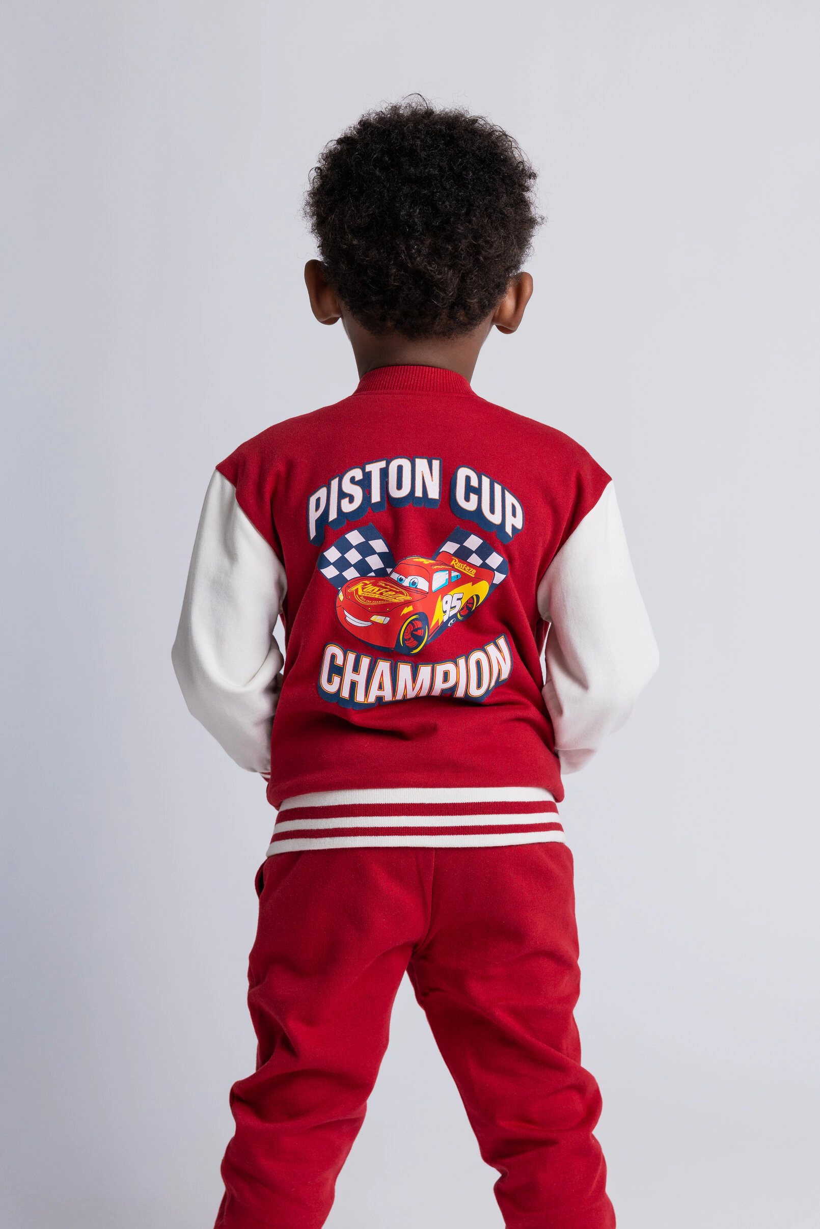 Disney Cars Lightning McQueen Boys' Fleece Varsity Jacket and Pants Set