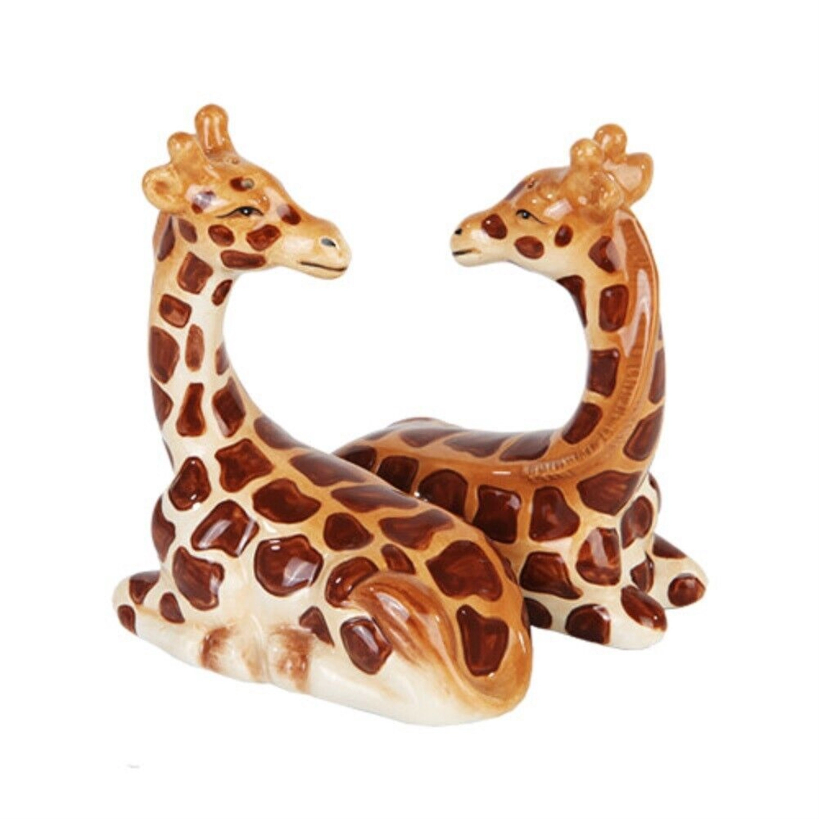 Pacific Giftware Pair of Giraffes Ceramic Magnetic Salt and Pepper Shaker Set