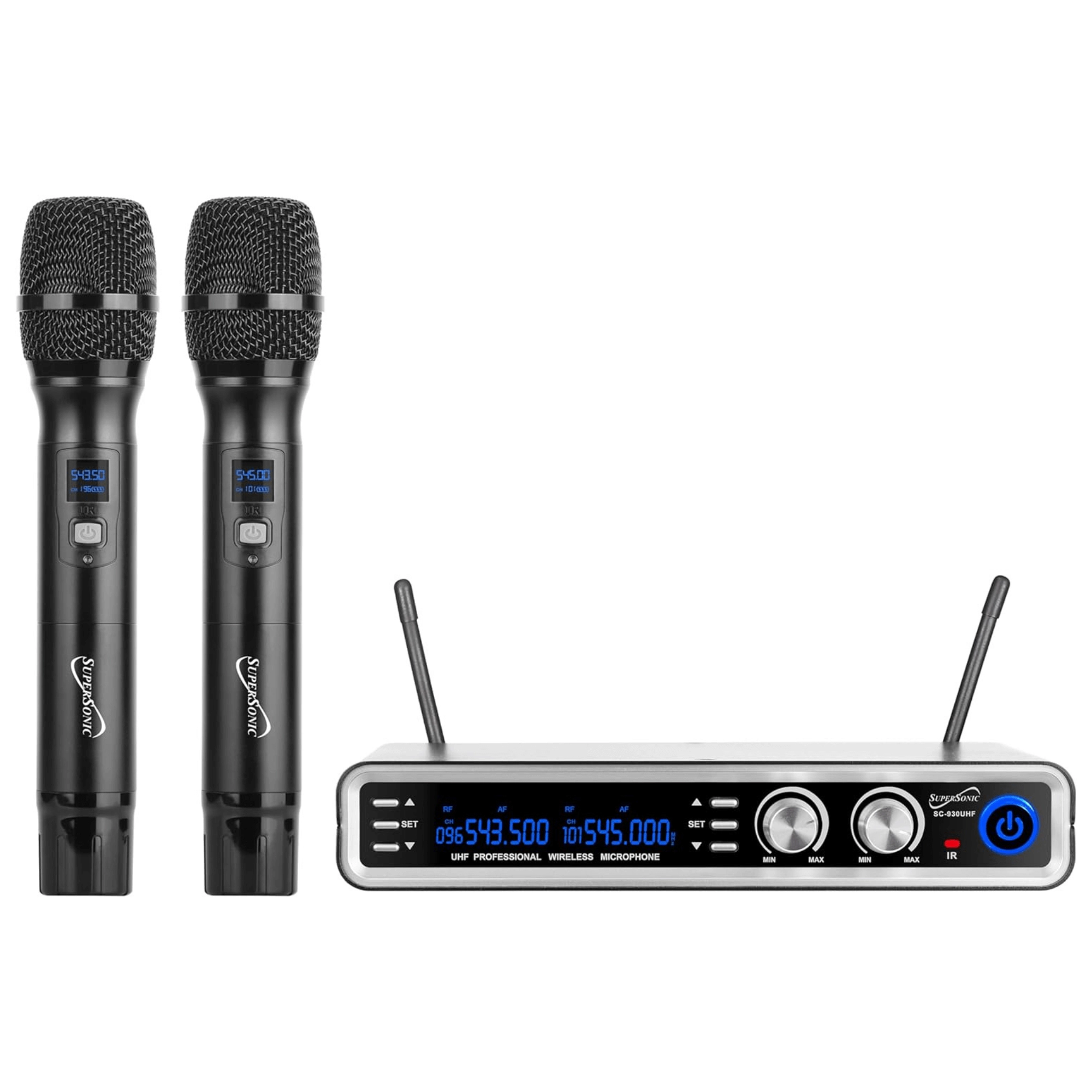 Supersonic UHF Dual Channel Professional Wireless Microphone