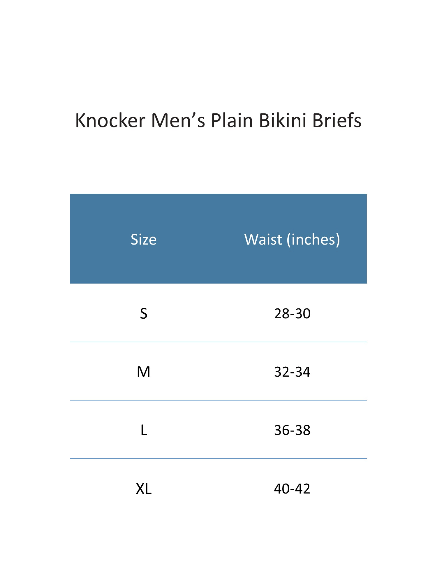 Knocker Men's Plain Color Bikini Briefs (3 Pack)