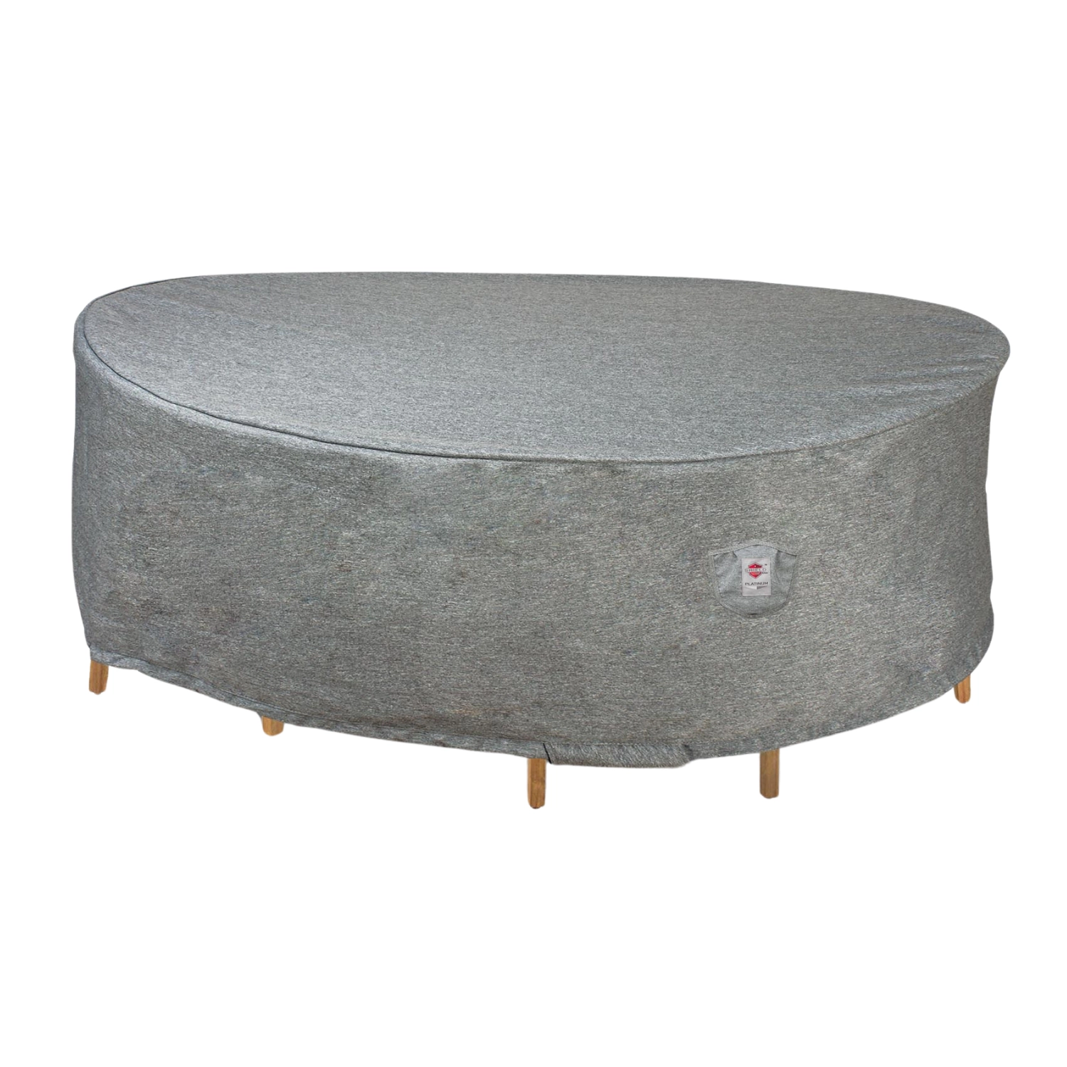 Summerset Shield Platinum 3-Layer Water Resistant Outdoor Dining Set Round Cover - 80x35", Grey Melange