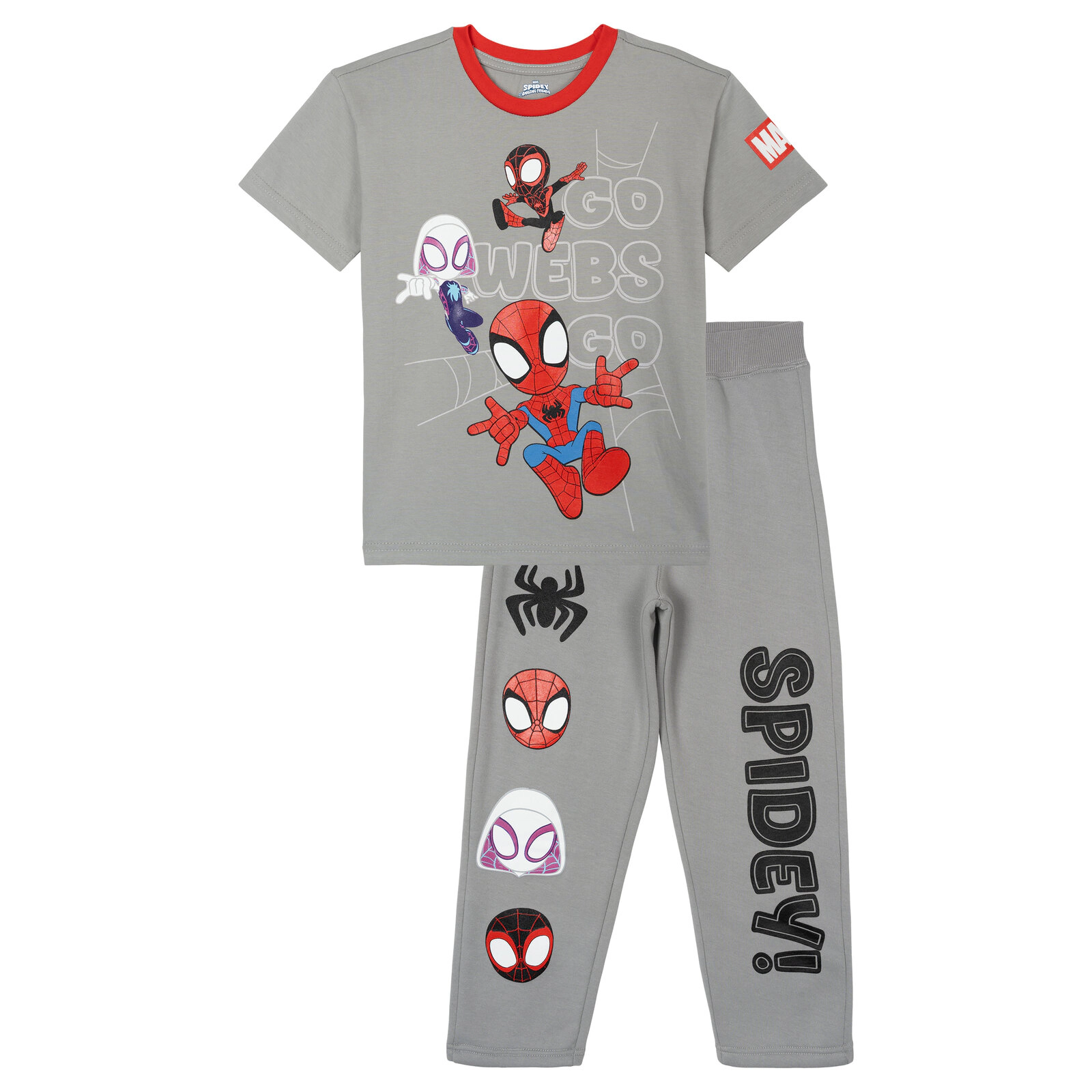 Marvel Spidey and His Amazing Friends Boys' 2-Piece T-Shirt Fleece Pants Set